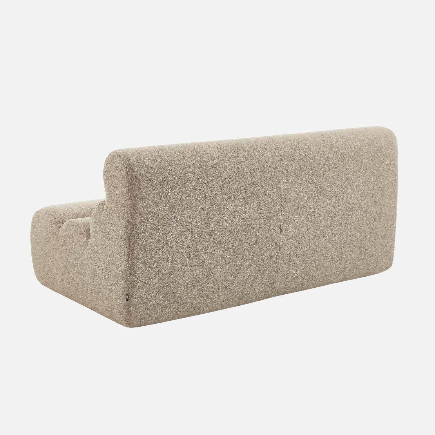 Chauffeuse bouclette texturée 2 places beige - Nova Photo4