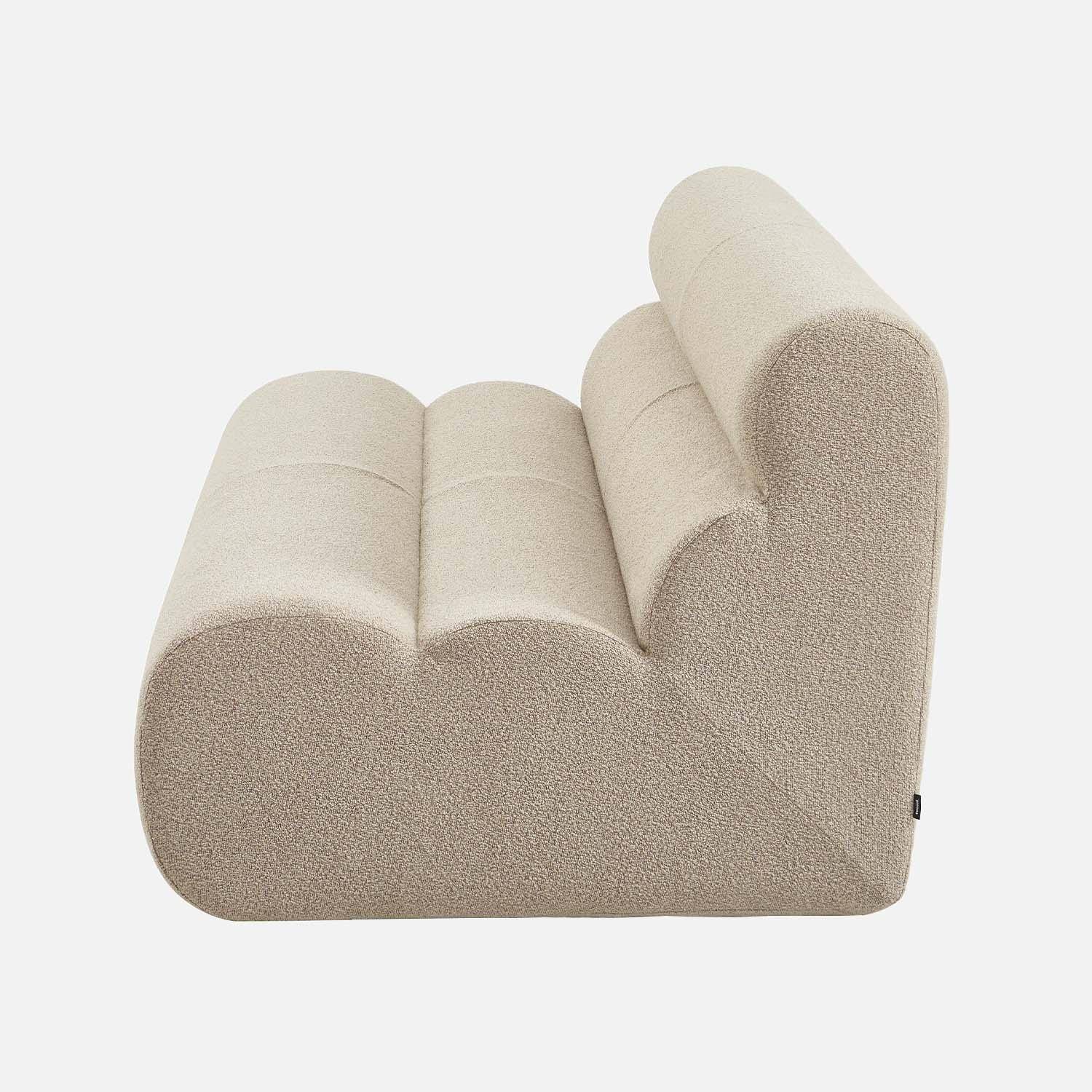 Chauffeuse bouclette texturée 2 places beige - Nova,sweeek,Photo4