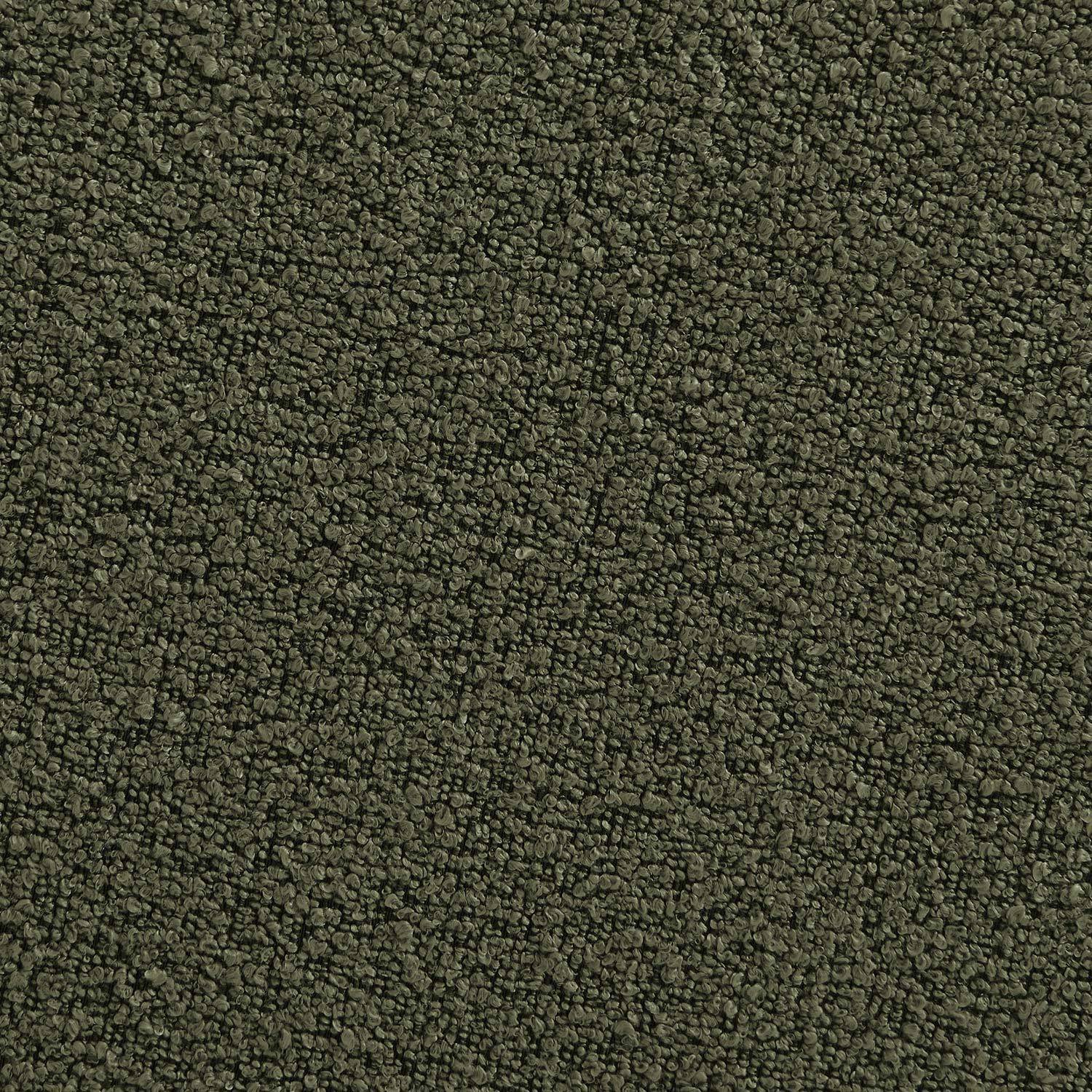 Pouf, repose-pieds pour chauffeuse Nova bouclette texturée kaki - Nova Photo3