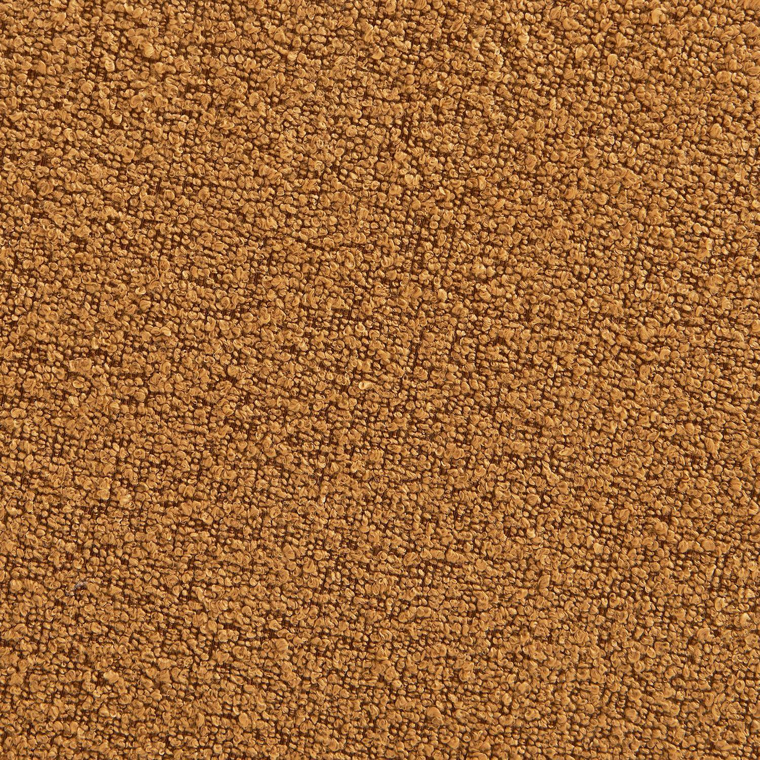 Pouf, repose-pieds pour chauffeuse Nova bouclette texturée moutarde - Nova,sweeek,Photo3