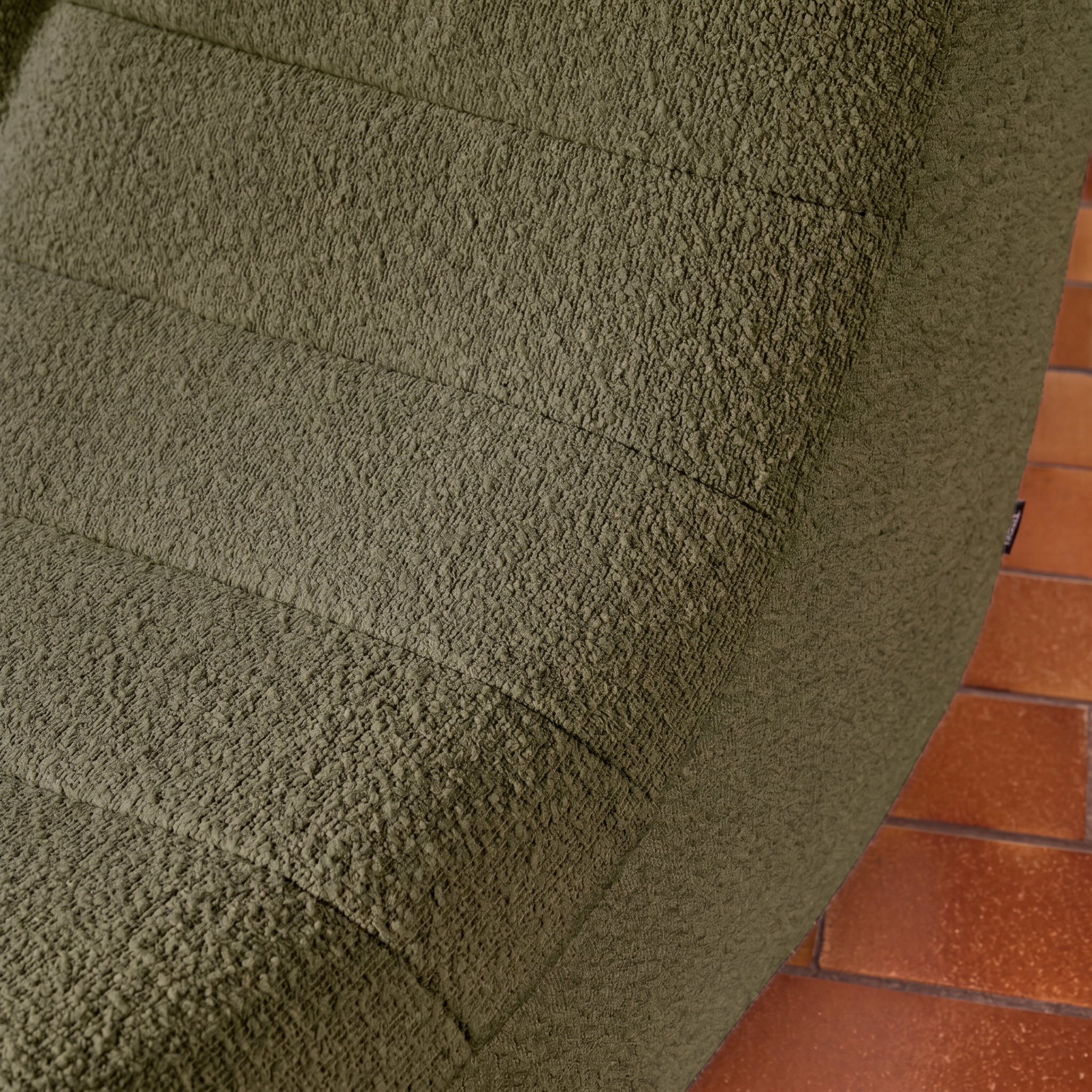 Sillón borreguito texturizada, 2 plazas Verde kaki - 137x105x72 cm Photo6