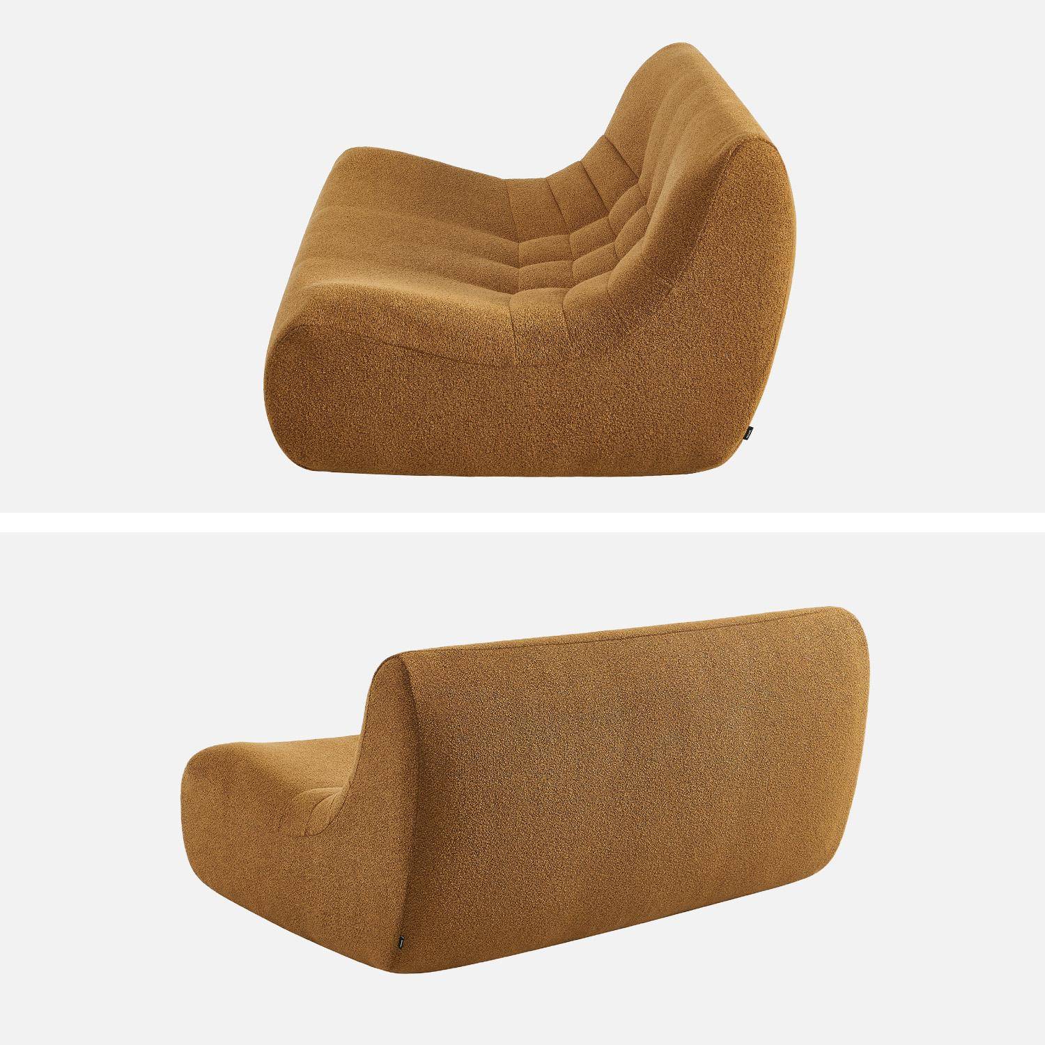 Chauffeuse bouclette texturée 2 places moutarde - Sokol,sweeek,Photo3