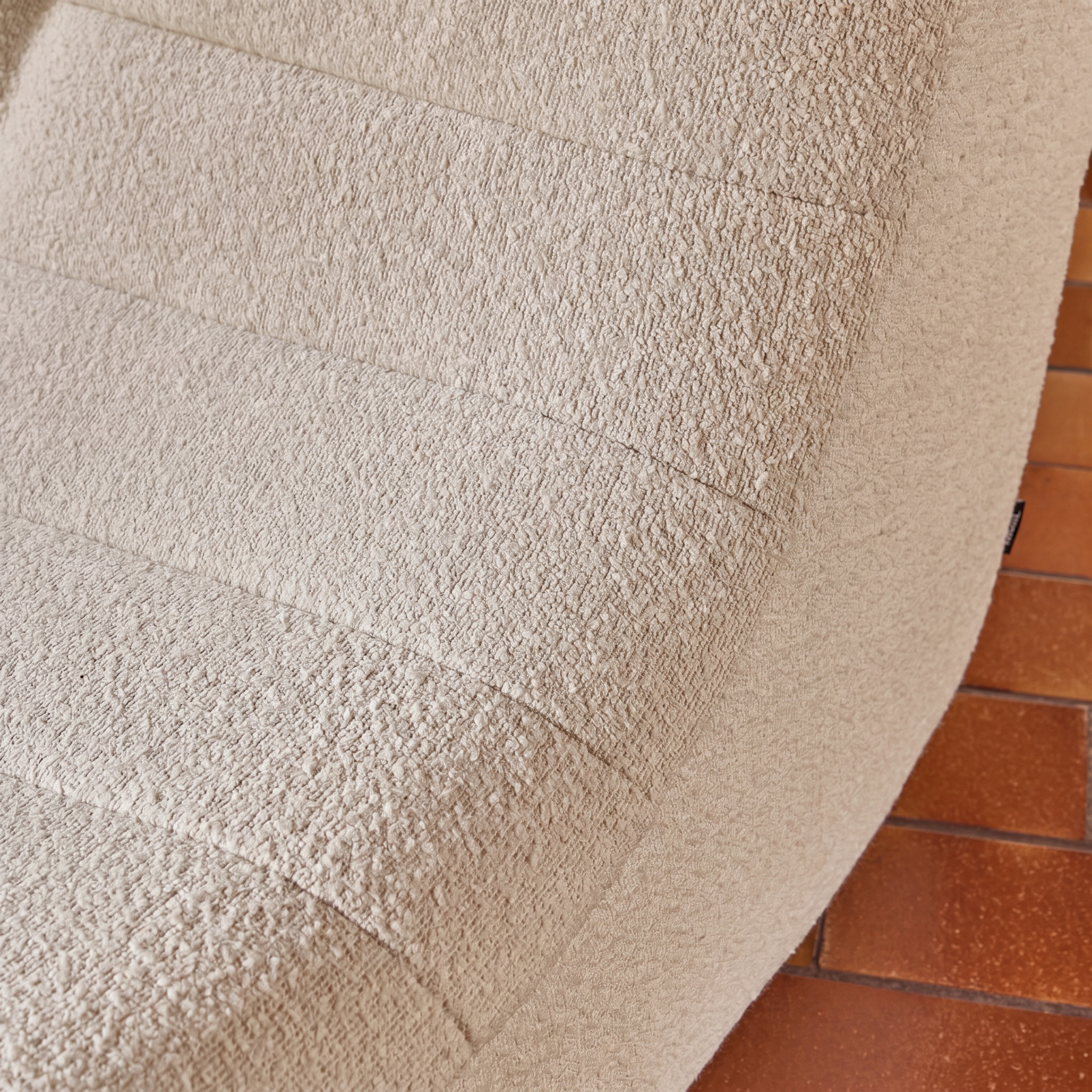 Sillón borreguito texturizada, 2 plazas Beige - 137x105x72 cm Photo6
