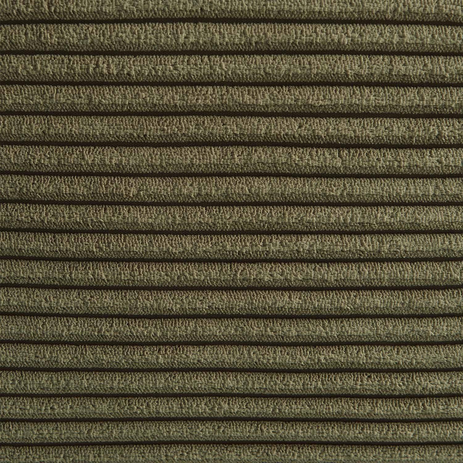 Pouf, repose-pieds pour chauffeuse Sokol velours côtelé kaki - Sokol,sweeek,Photo4