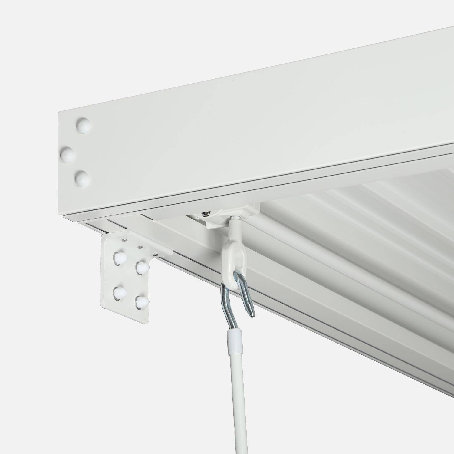 Pergola bioclimatique aluminium adossée lames orientables 4x3m blanc Palace,sweeek,Photo4