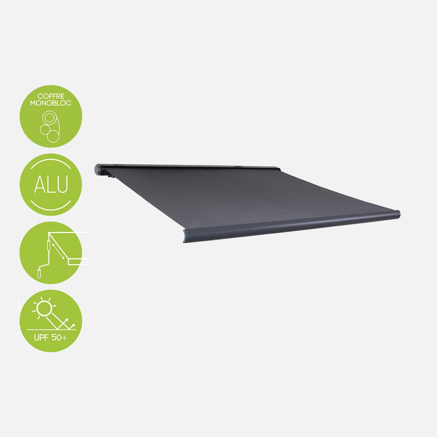 Store banne Ombrec 3x2,5m en aluminium et polyester, avec coffre intégral Photo1