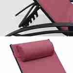 Set van 2 ligstoelen van aluminium en textileen Photo3