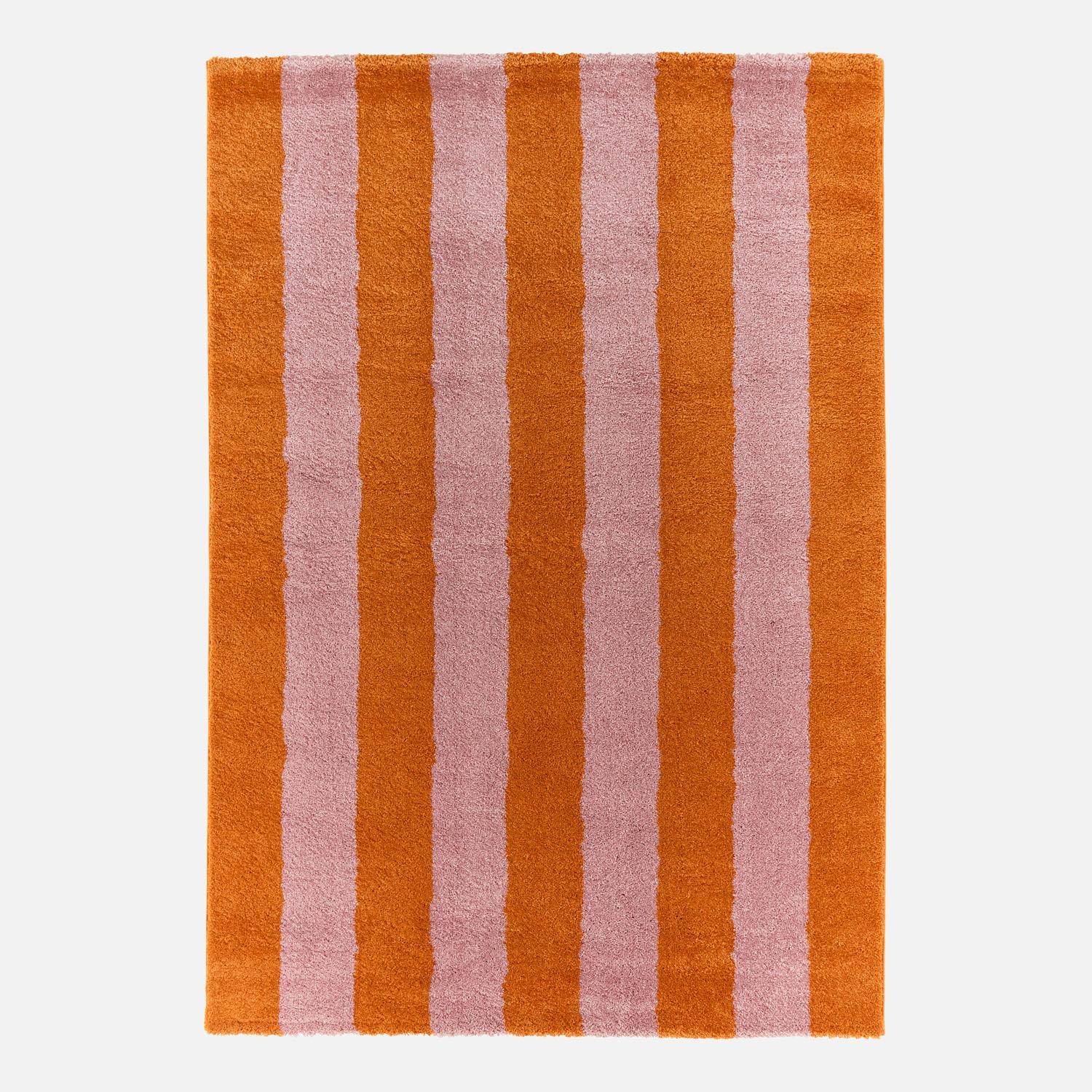 Indoor rug with orange and pink stripes 120x160 cm - Pablo,sweeek,Photo2