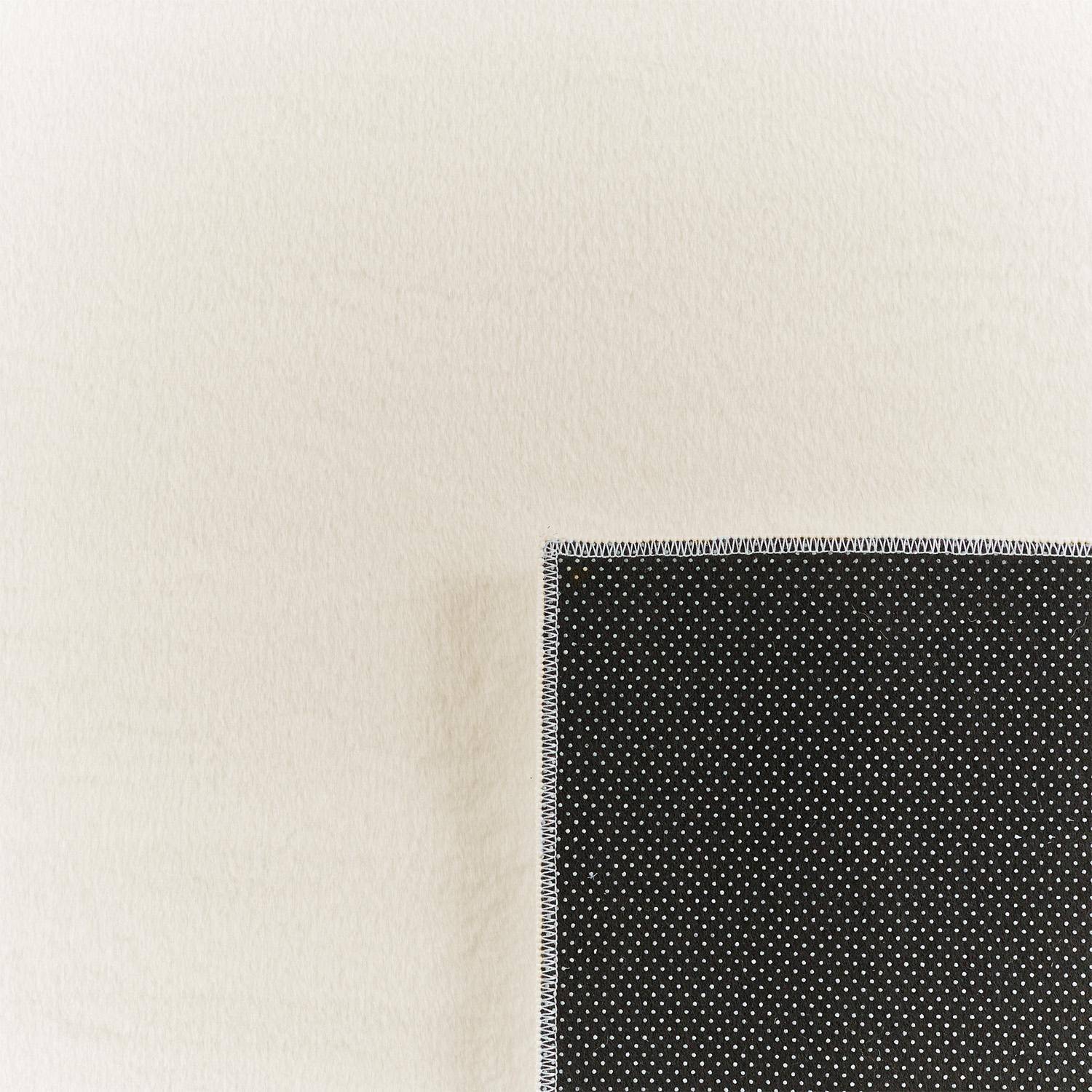 Wit effen vloerkleed voor binnen heel zacht 80x150cm - Oscaria Photo2