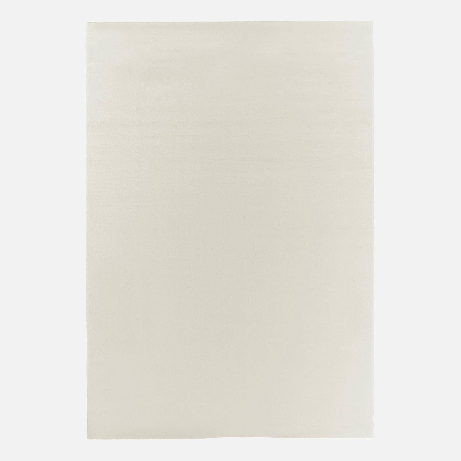 Indoor rug plain white 120 x 160 cm - Oscaria Photo2