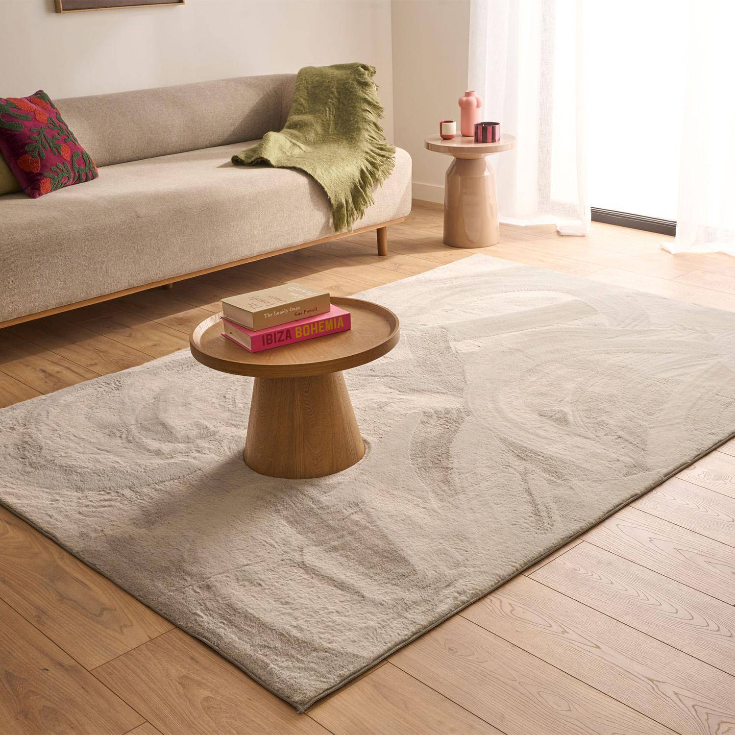 Grijs effen vloerkleed voor binnen heel zacht 80x150cm - Oscaria Photo1