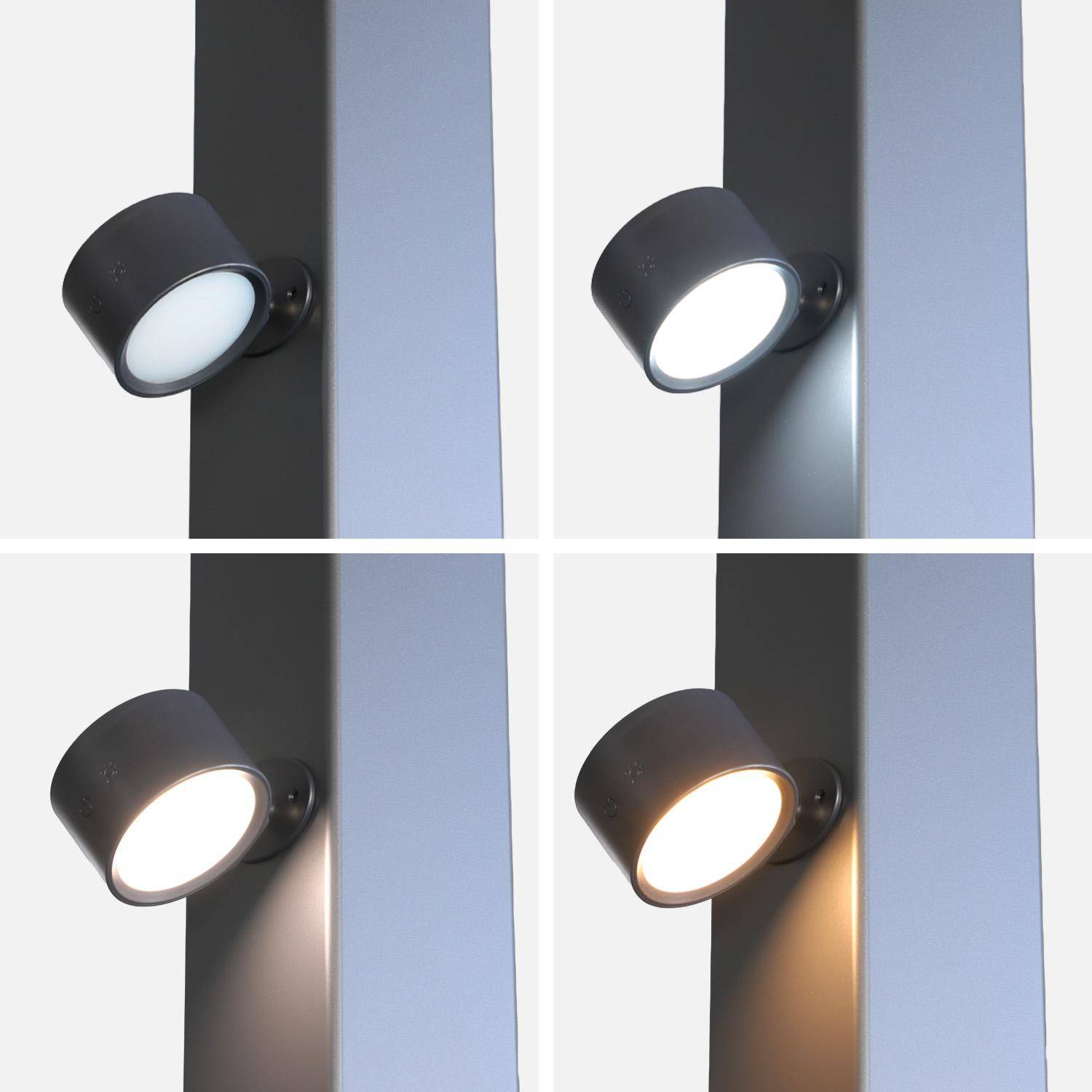 Conjunto de 2 lâmpadas recarregáveis para pérgola Antracite - 7.5x4.7x10.2 cm Photo2