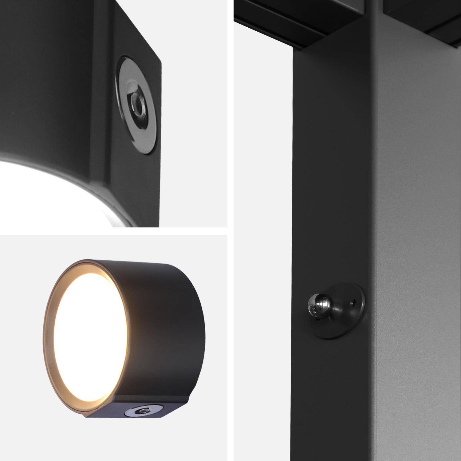 Set van 2 oplaadbare lampen voor jouw pergola zwart - Lux,sweeek,Photo4