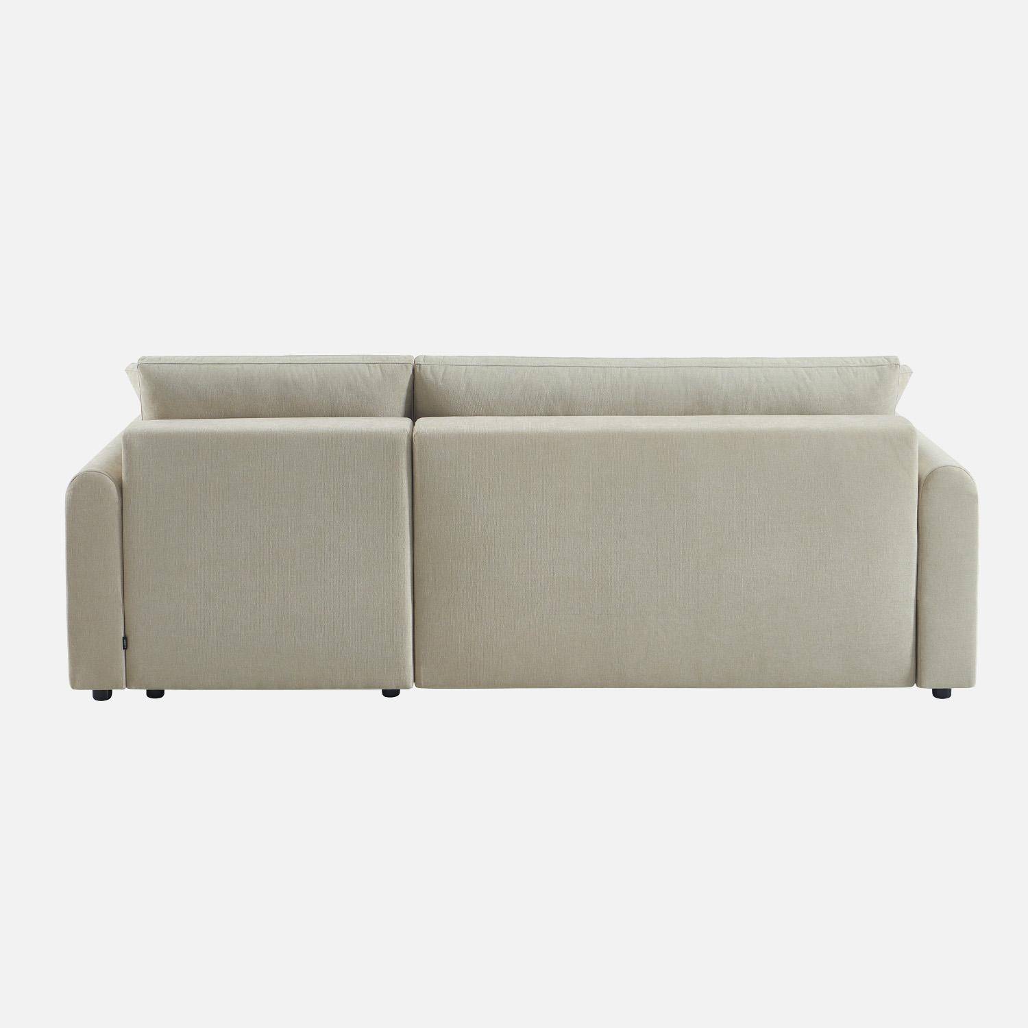 Canapé d'angle réversible, convertible, 3 places tissu avec coffre beige - Berlin,sweeek,Photo5