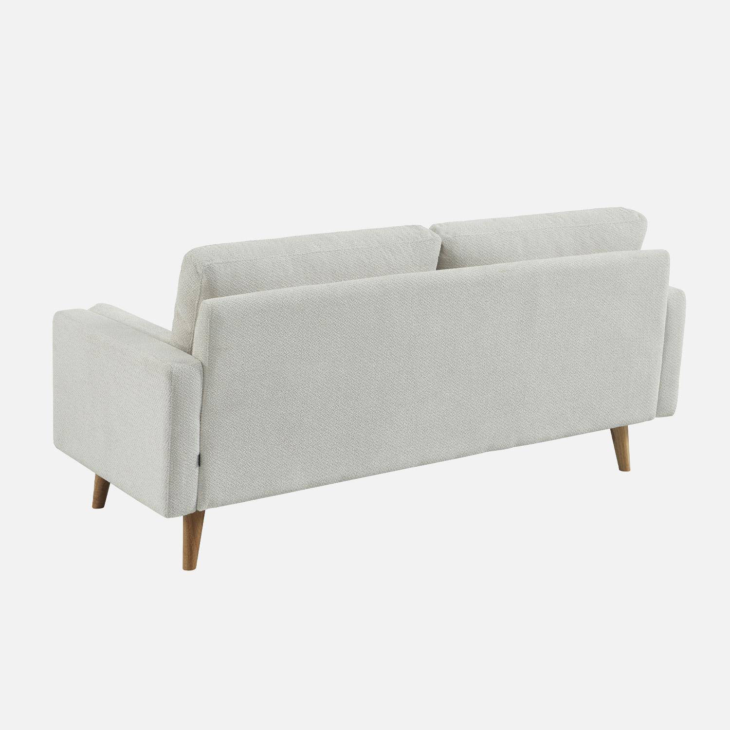 Divano in ciniglia trapuntato, 3 posti Bianco - 178x82.5x83 cm,sweeek,Photo4