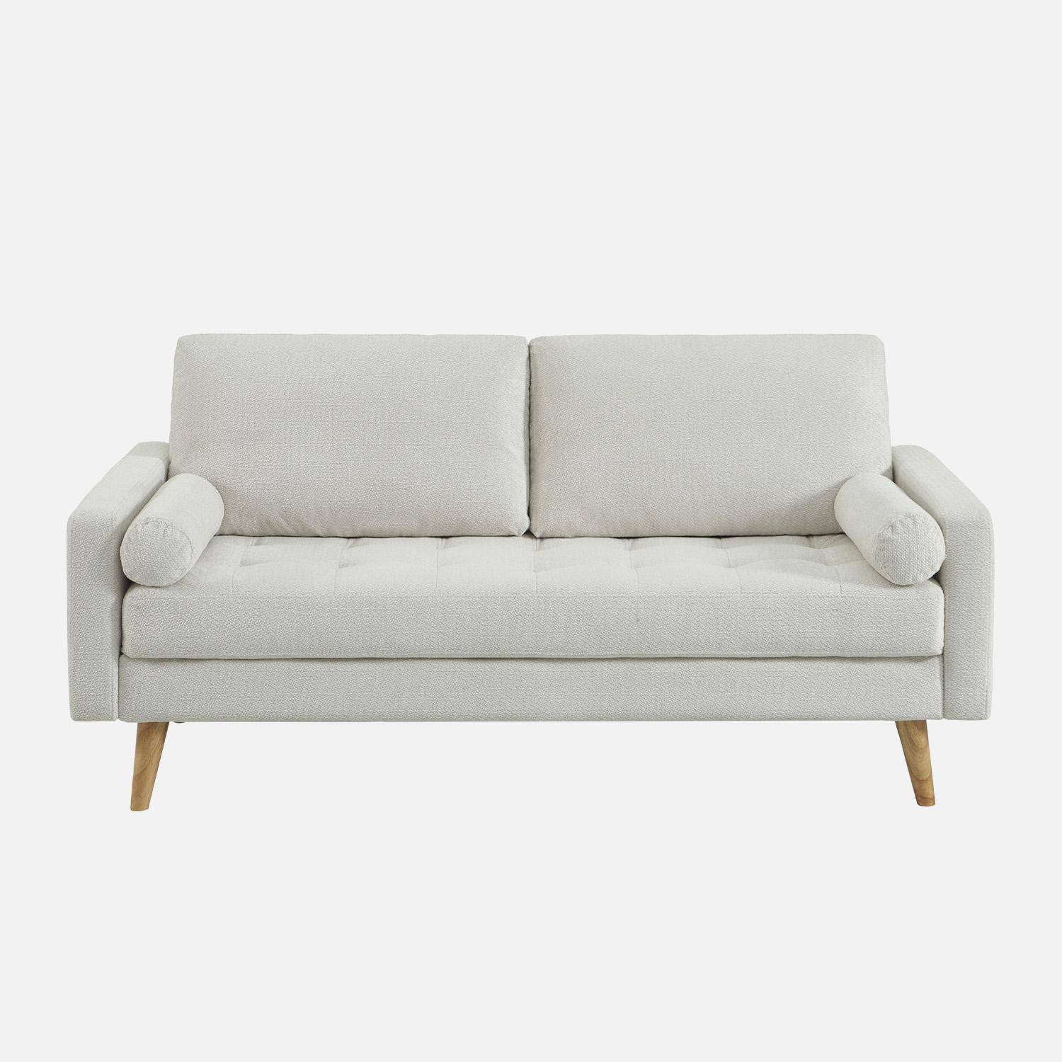 Divano in tessuto chenille trapuntato 3 posti - 178x82.5x83 cm Photo2