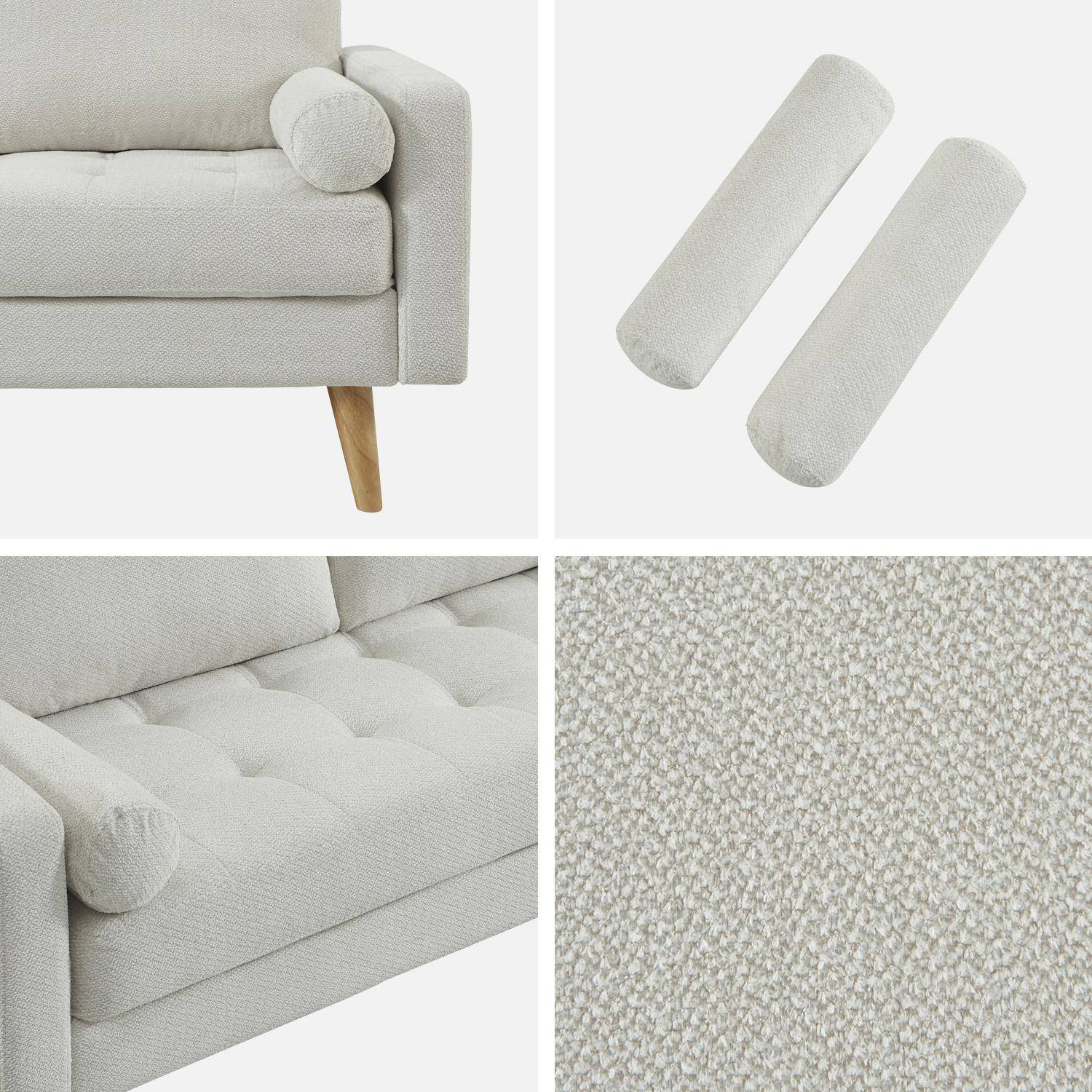 Divano in tessuto chenille trapuntato 3 posti - 178x82.5x83 cm,sweeek,Photo4