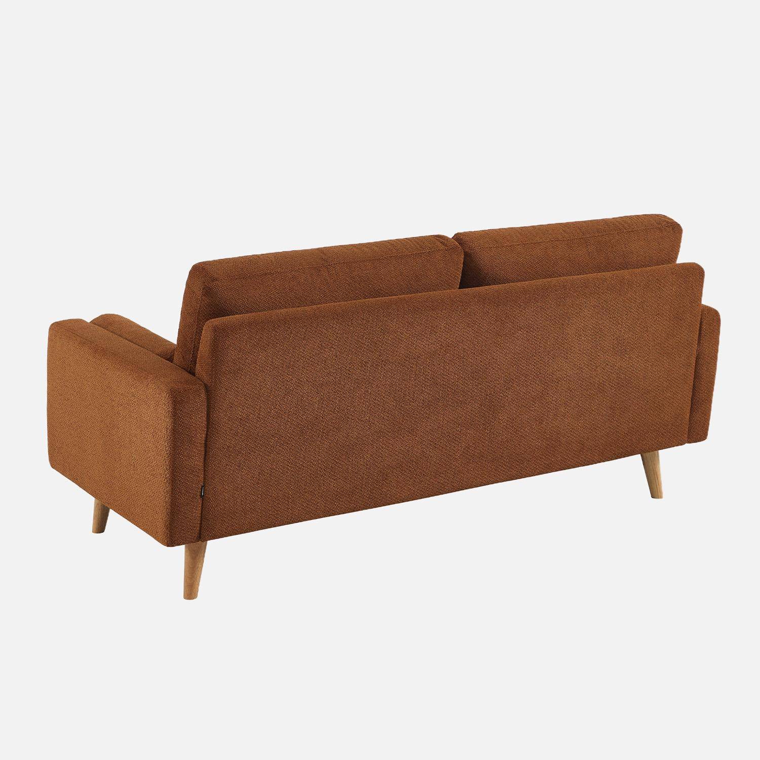 Divano in ciniglia trapuntato, 3 posti Terracotta - 178x82.5x83 cm,sweeek,Photo3