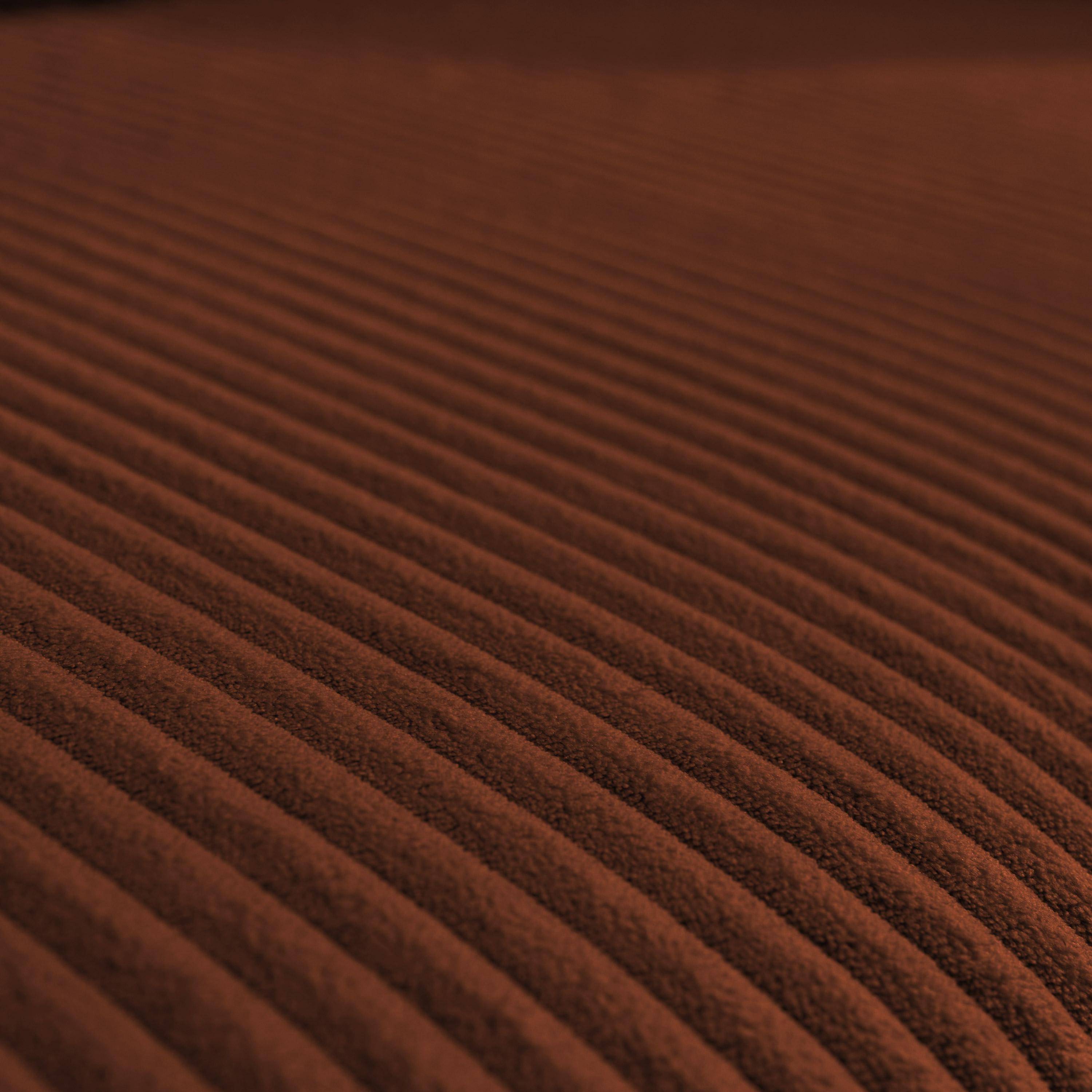 Narożna, odwracalna kanapa 3-osobowa z funkcją spania, ze sztruksu kolor ceglasty, z pojemnikiem na pościel – Almo,sweeek,Photo8