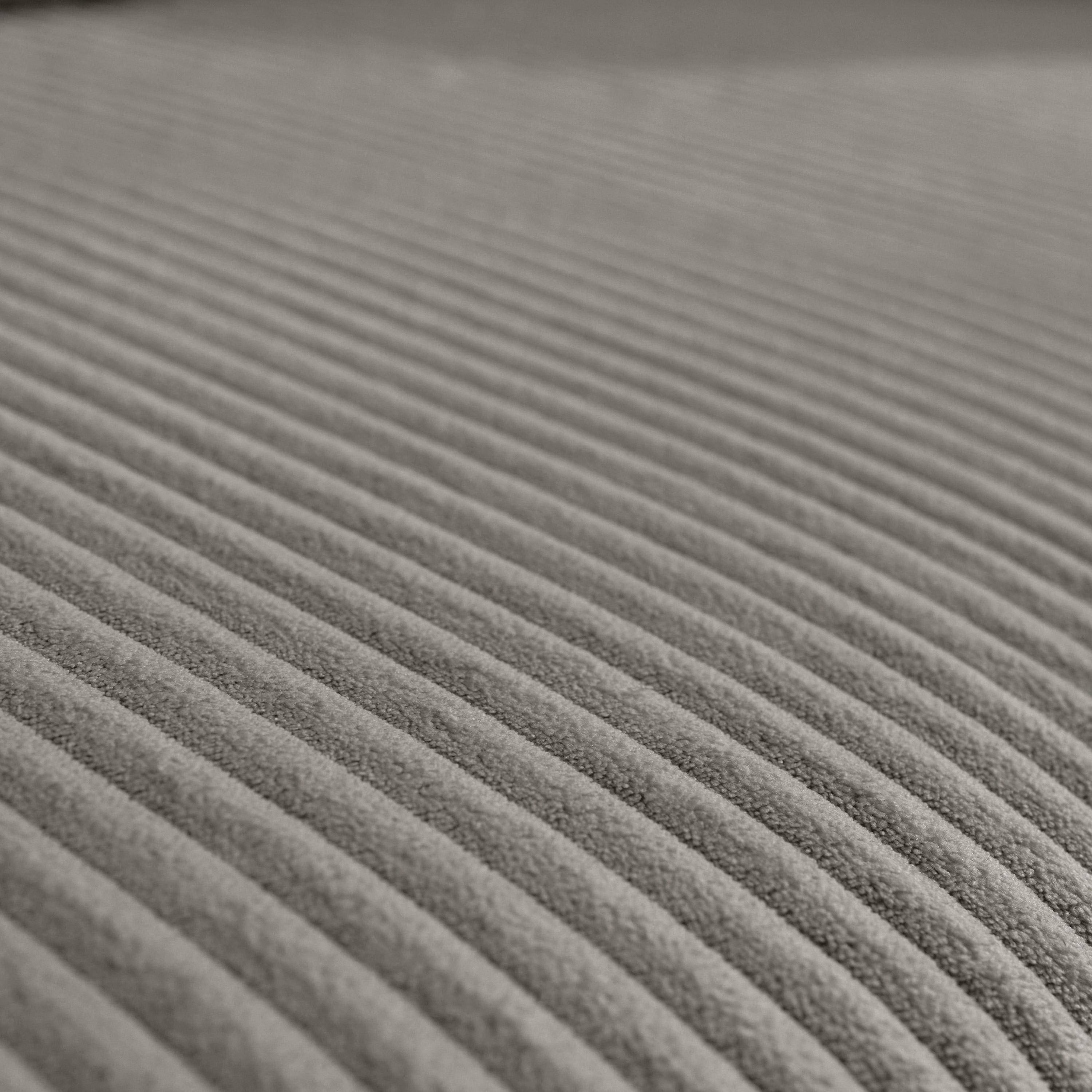 Canapé d'angle convertible réversible 3 places velours côtelé gris clair avec coffre de rangement - Almo,sweeek,Photo7