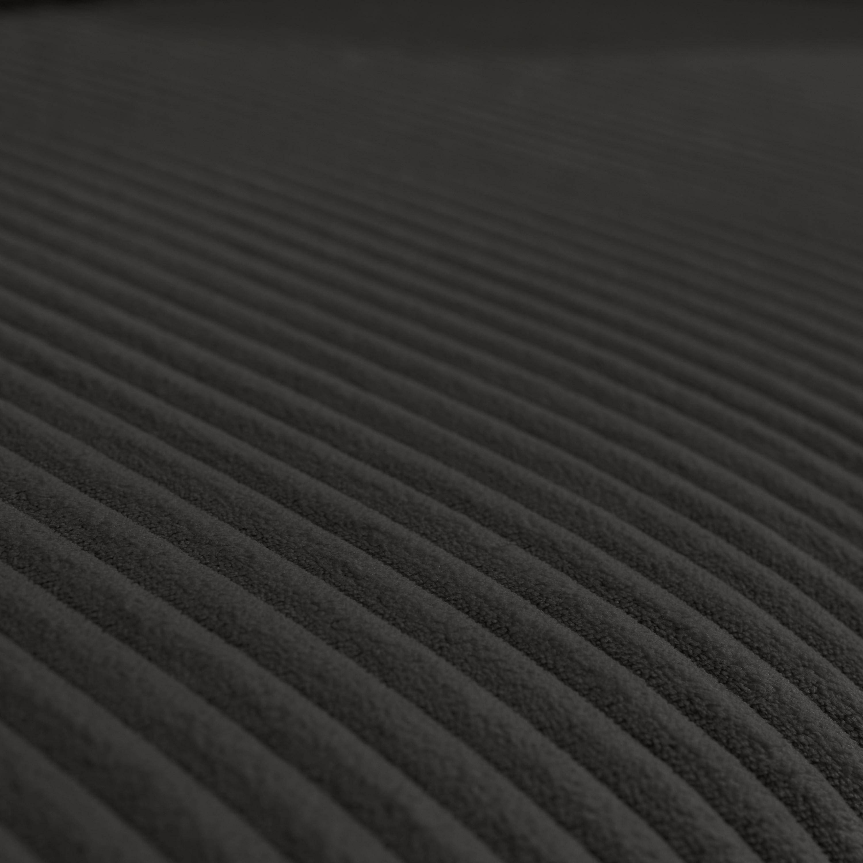 Canapé d'angle convertible réversible 3 places velours côtelé anthracite avec coffre de rangement - Almo,sweeek,Photo5