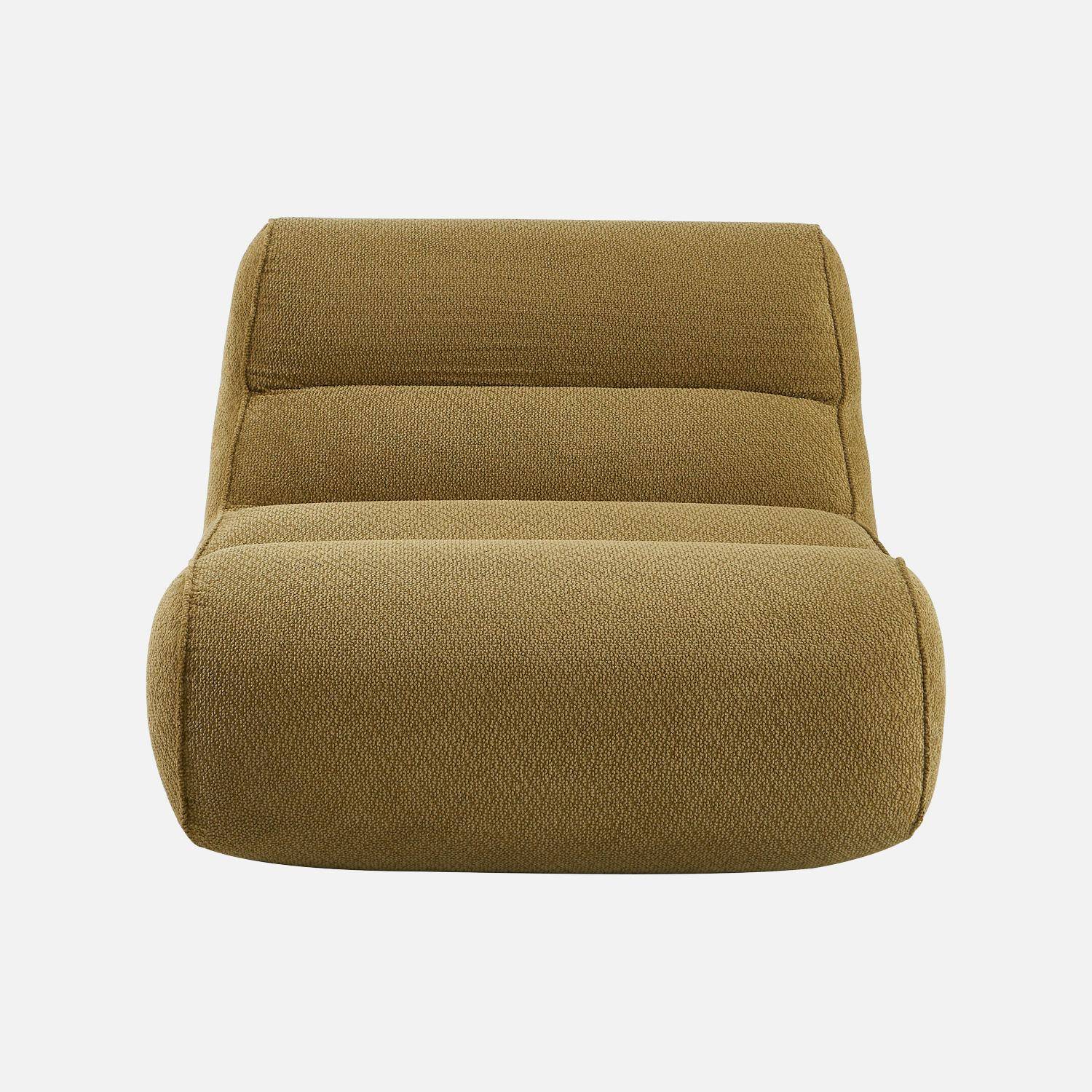 Chauffeuse tissu chenille 1 place vert olive - Dario,sweeek,Photo2