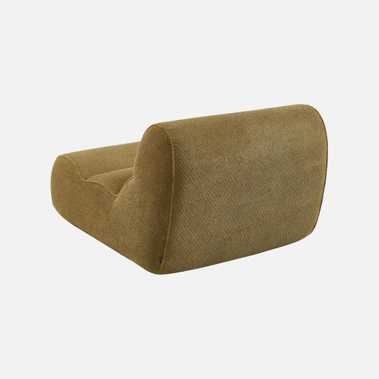 Chauffeuse tissu chenille 1 place vert olive - Dario Photo4