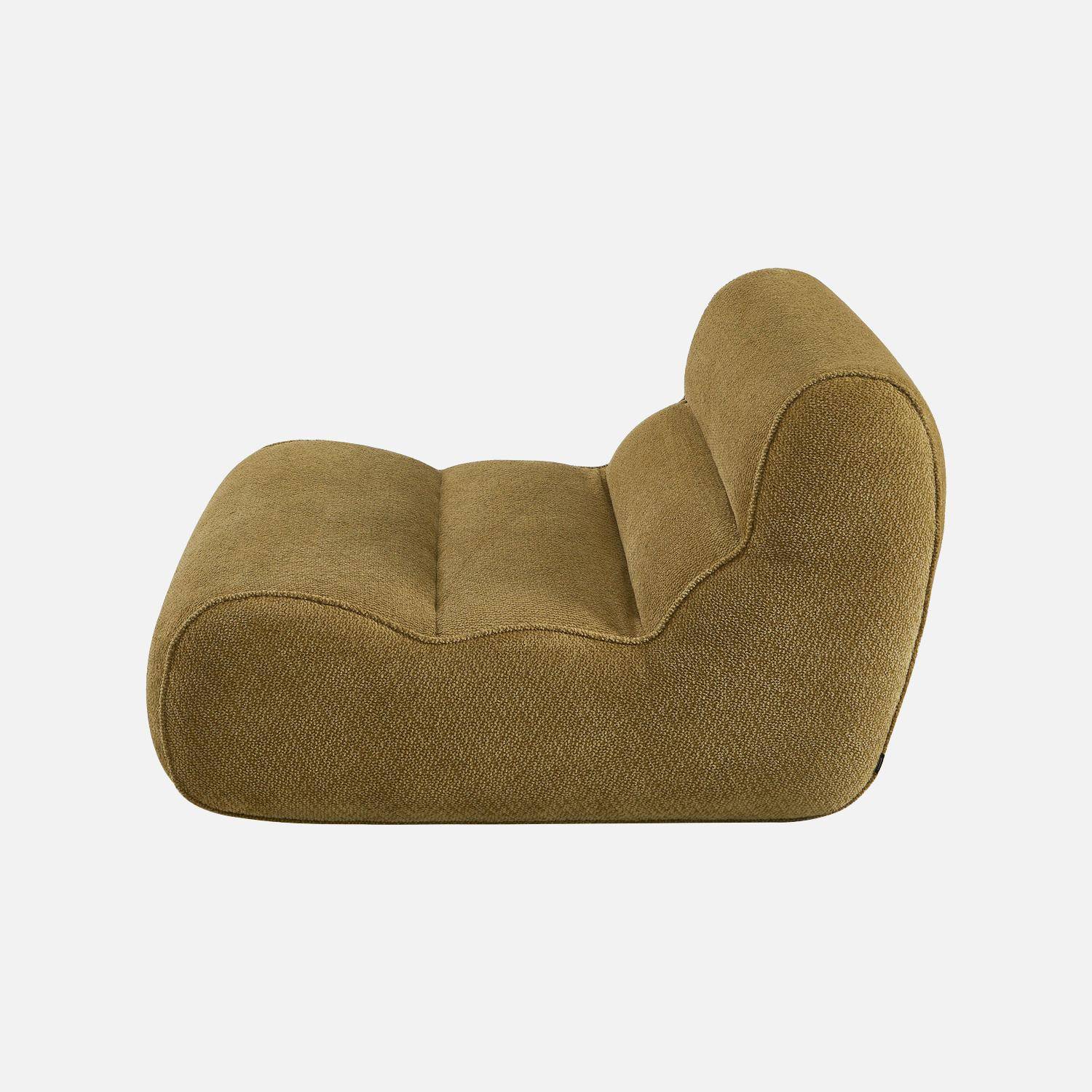Chauffeuse tissu chenille 1 place vert olive - Dario,sweeek,Photo3