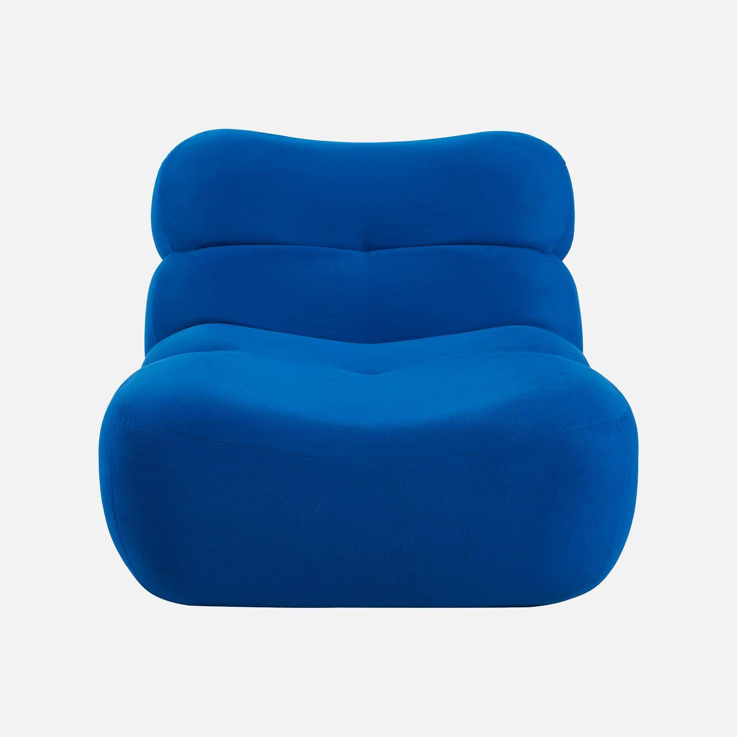 Poltrona in tessuto, 1 posto Blu elettrico - 92x103x70 cm,sweeek,Photo2