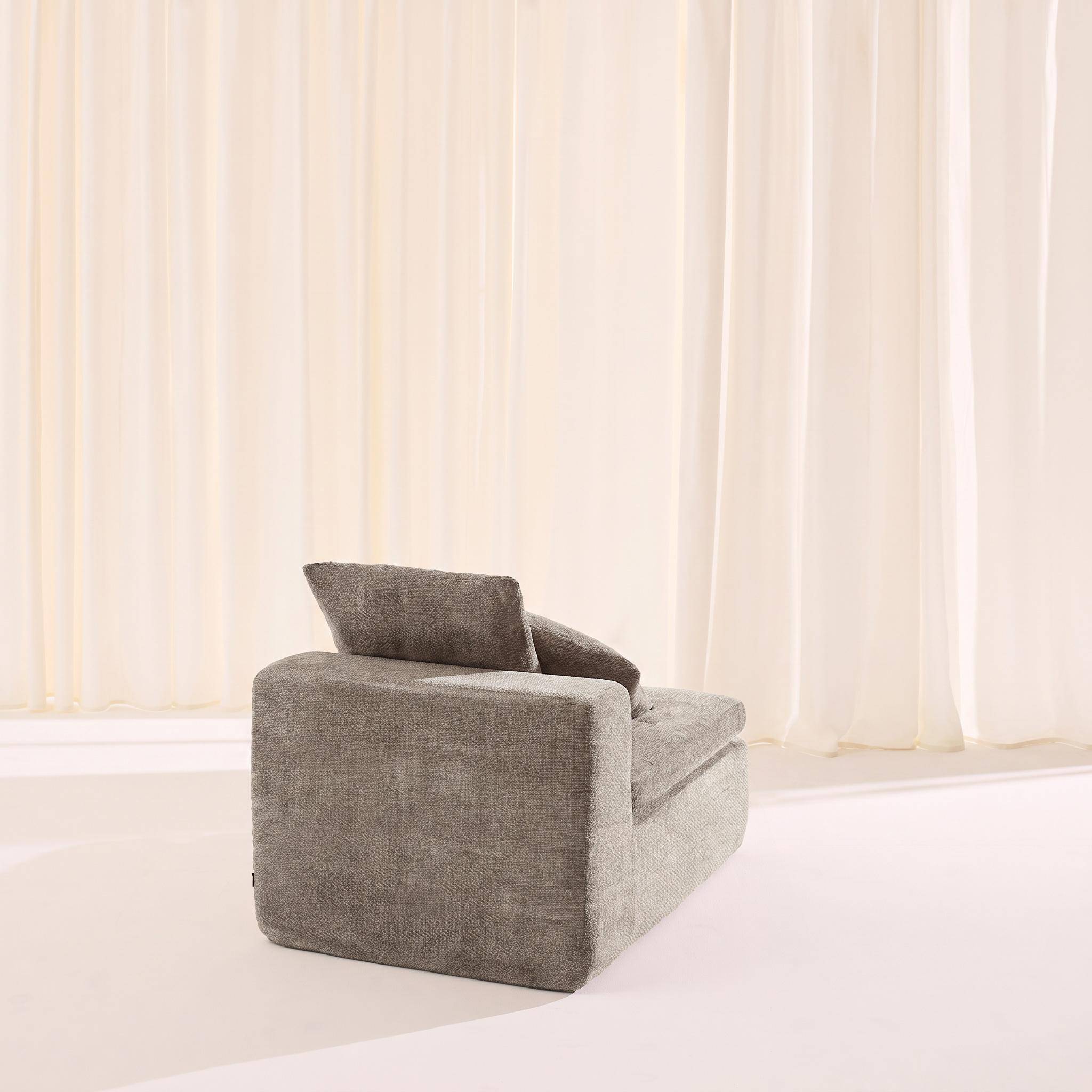 Módulo para sofá envasado al vacío modular de tela chenilla, Movi, Beige oscuro, 76x110x62 cm,sweeek,Photo4