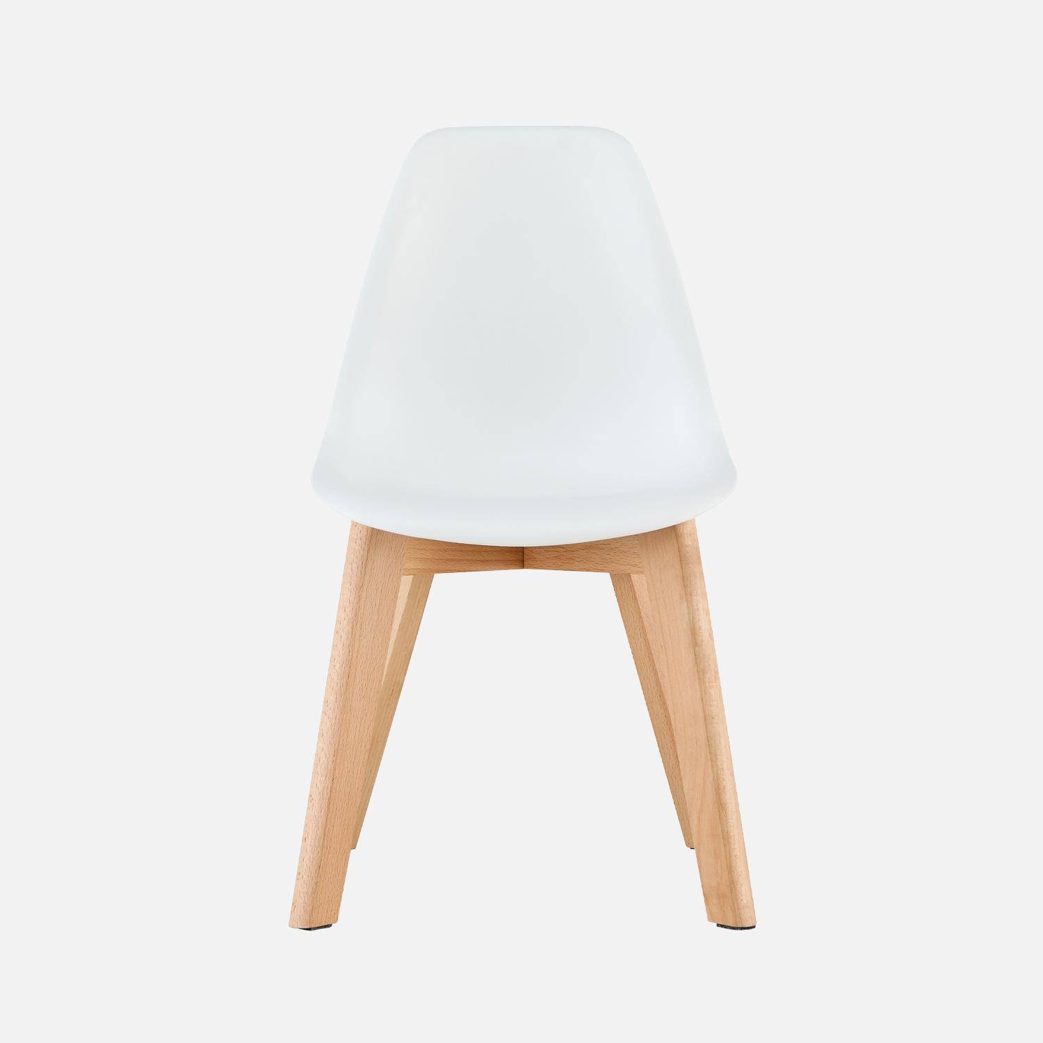 Silla escandinava infantil de madera de haya, set de 2 Blanco - 31x36x55 cm,sweeek,Photo2