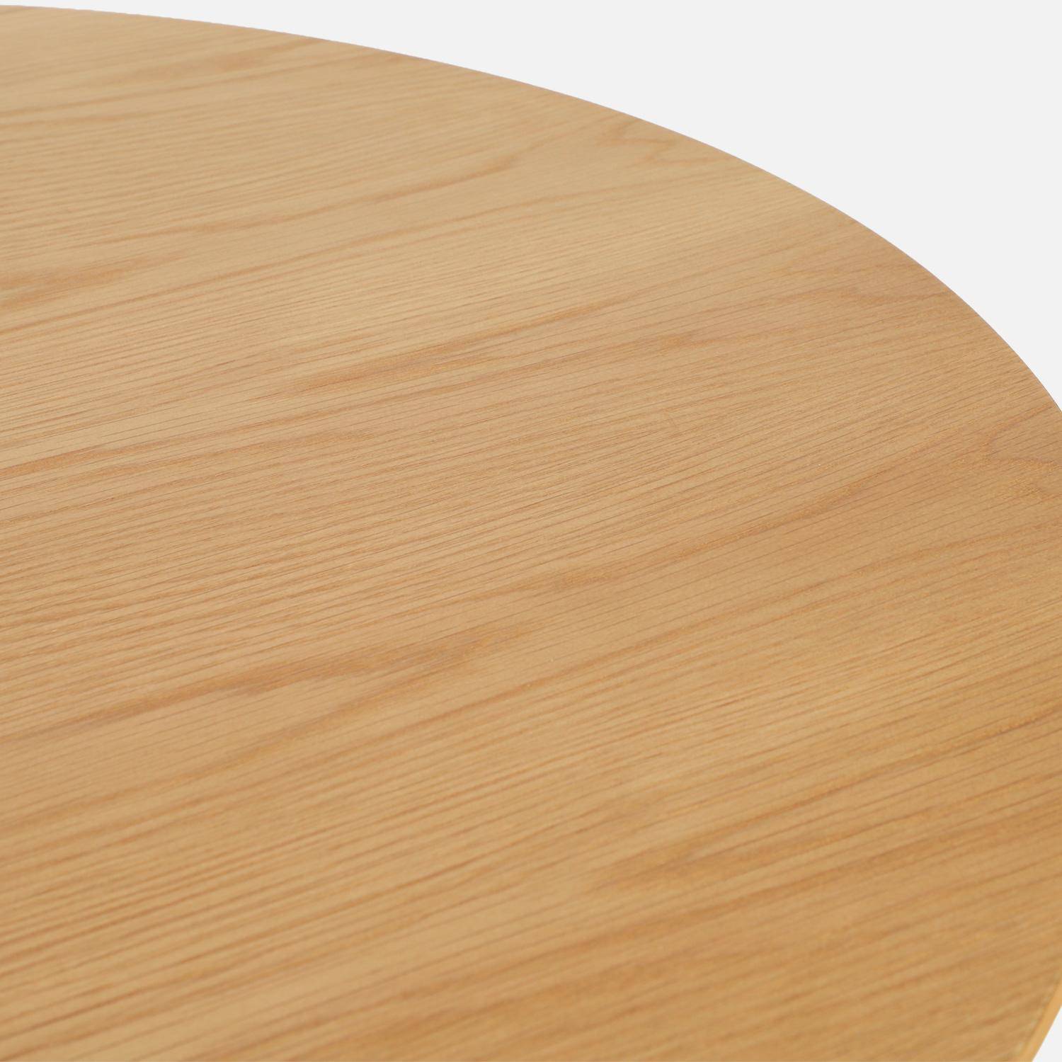 Oblong dining table for 8 people wood decor oak 220x100x76 cm - Mathilde Photo4