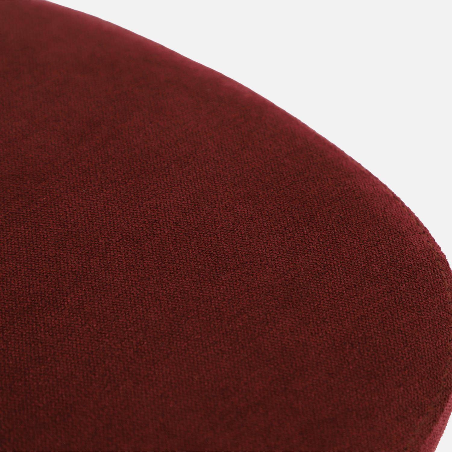 Lot de 2 chaises vintage métal et tissu bordeaux - Nina,sweeek,Photo5