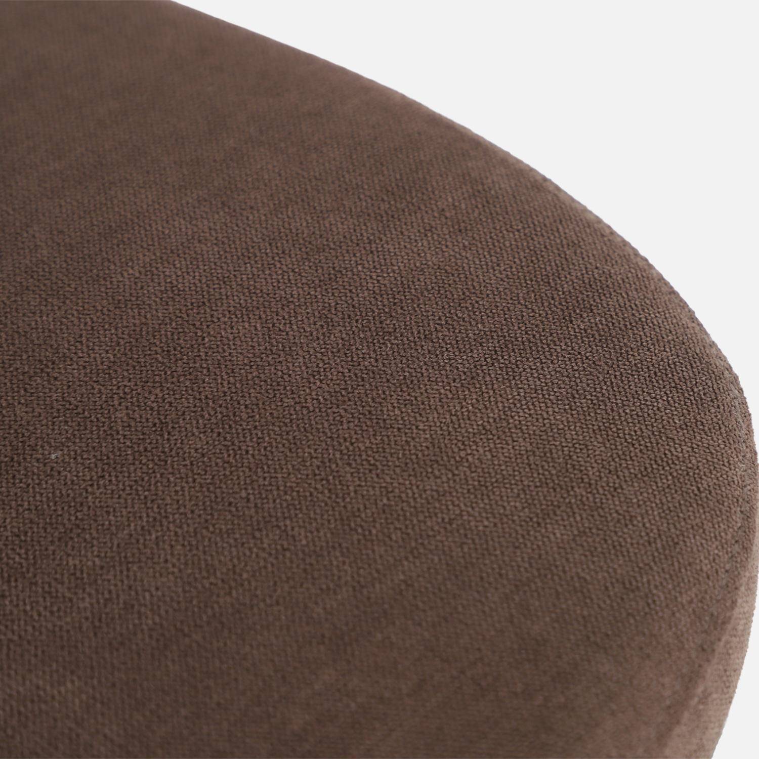 Lot de 2 chaises vintage métal et tissu marron - Nina Photo5