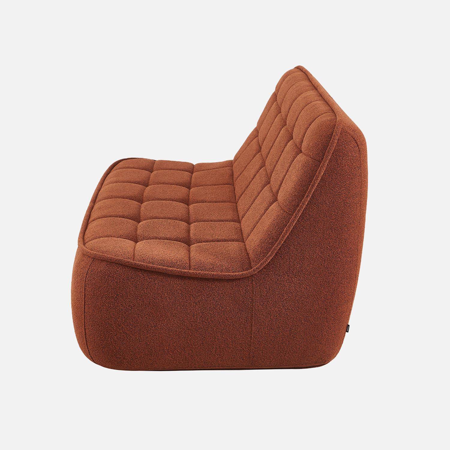 Chauffeuse bouclette texturée 2 places terracotta - Boni,sweeek,Photo4