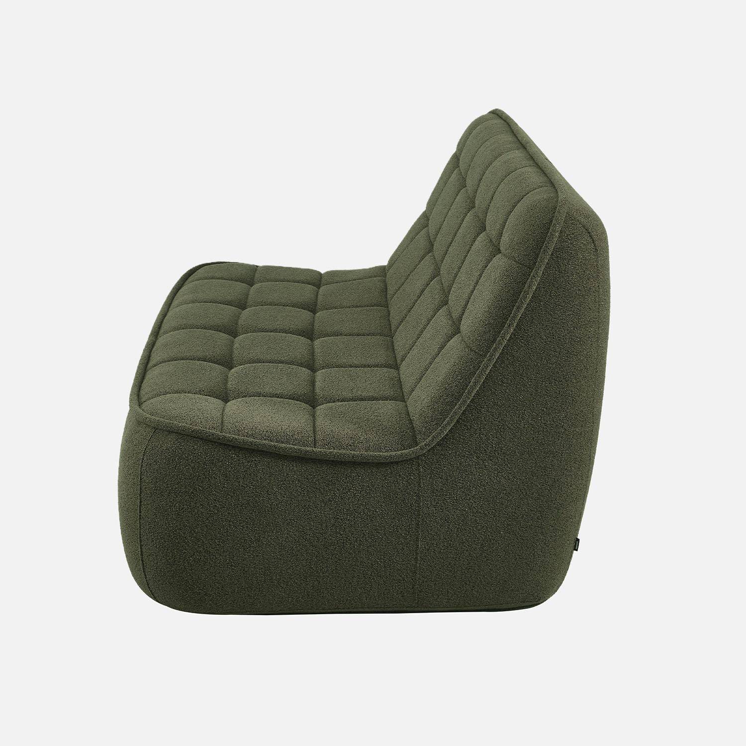 Chauffeuse bouclette texturée 2 places kaki - Boni,sweeek,Photo4