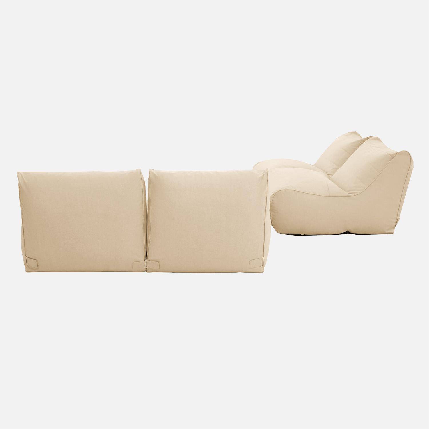 Pufes de exterior de olefina, conjunto de 4 Bege - 100x78x68 cm,sweeek,Photo4