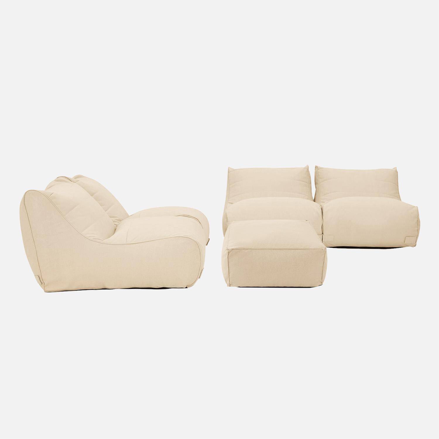 Chauffeuses et repose pied extérieur oléfine beige - Pluma,sweeek,Photo2