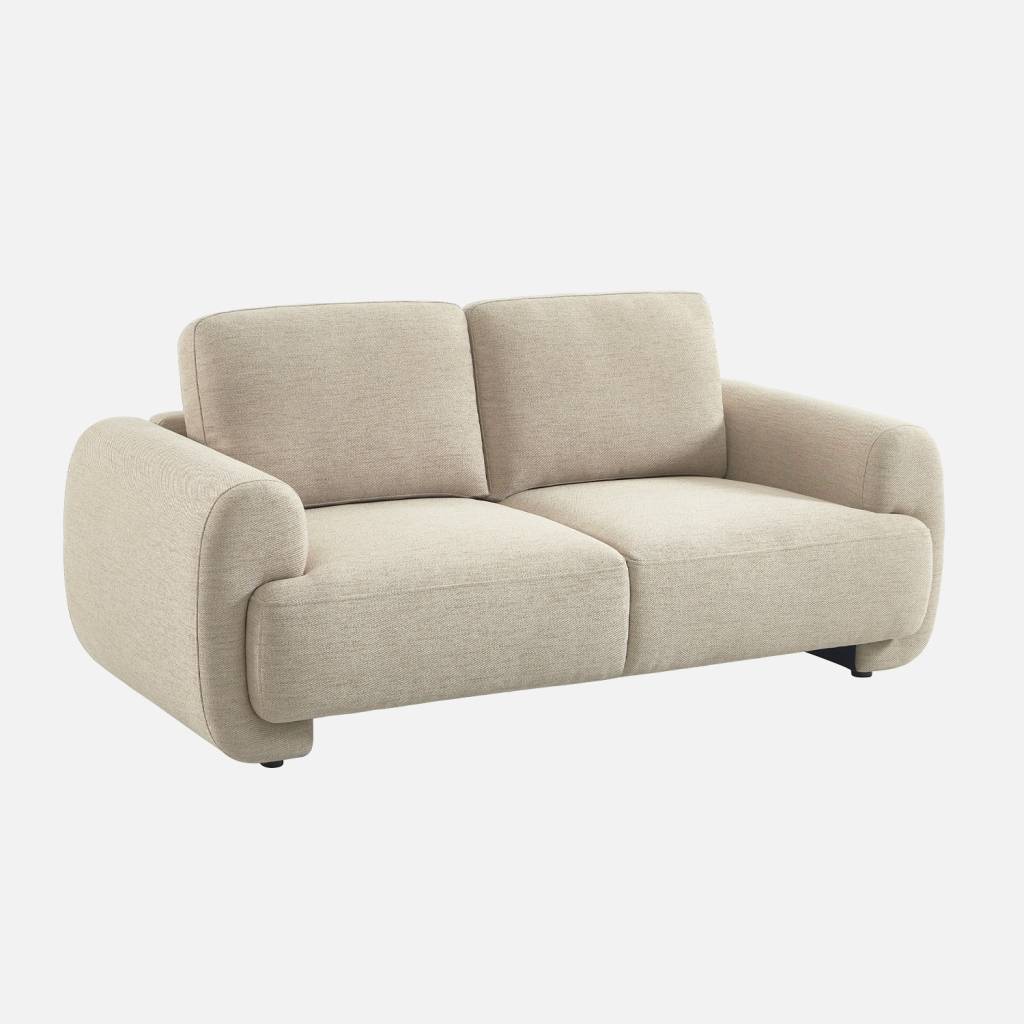Sofá de tela, de 2 plazas , Beige