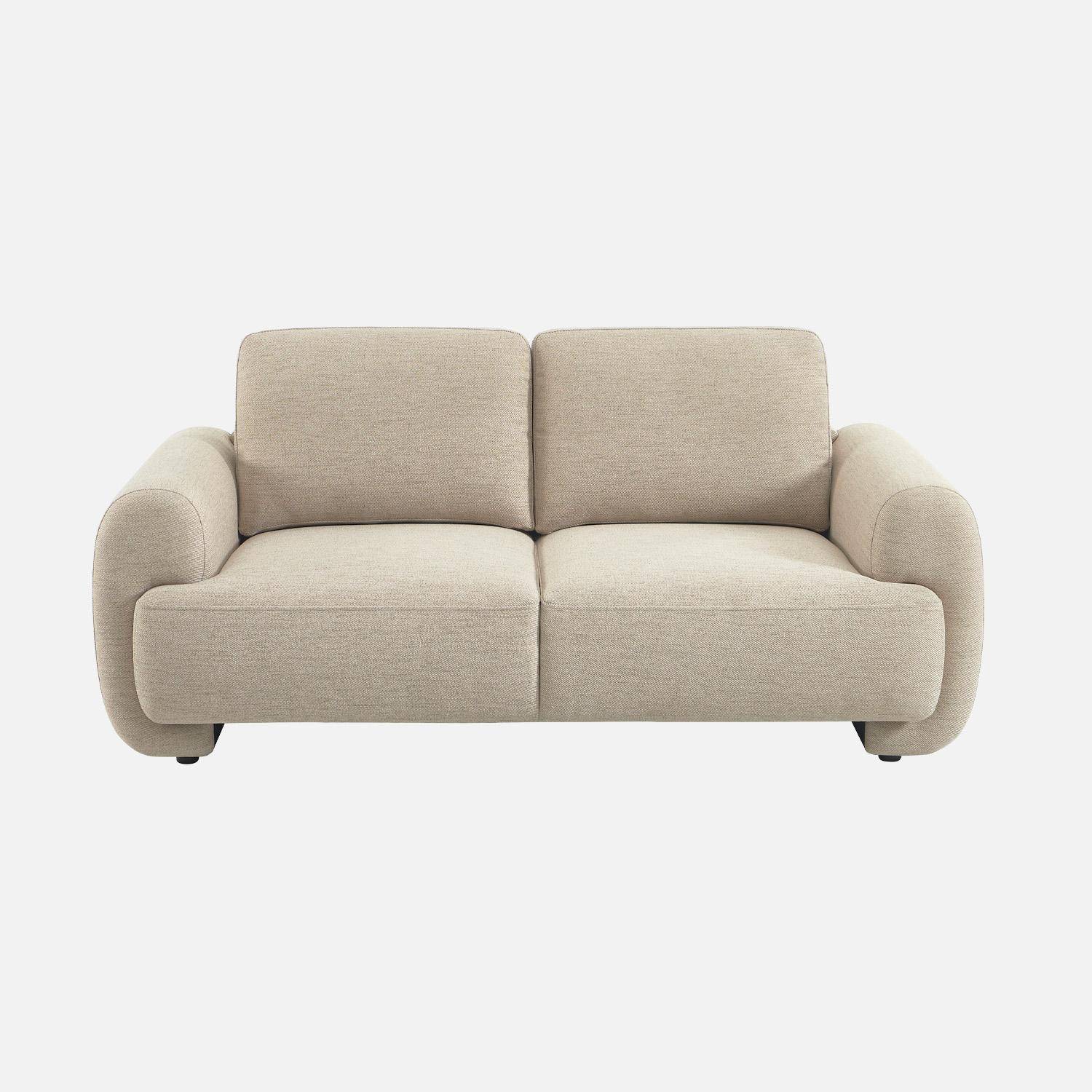Sofá de tela, de 2 plazas  Beige - 174x88x78 cm Photo3