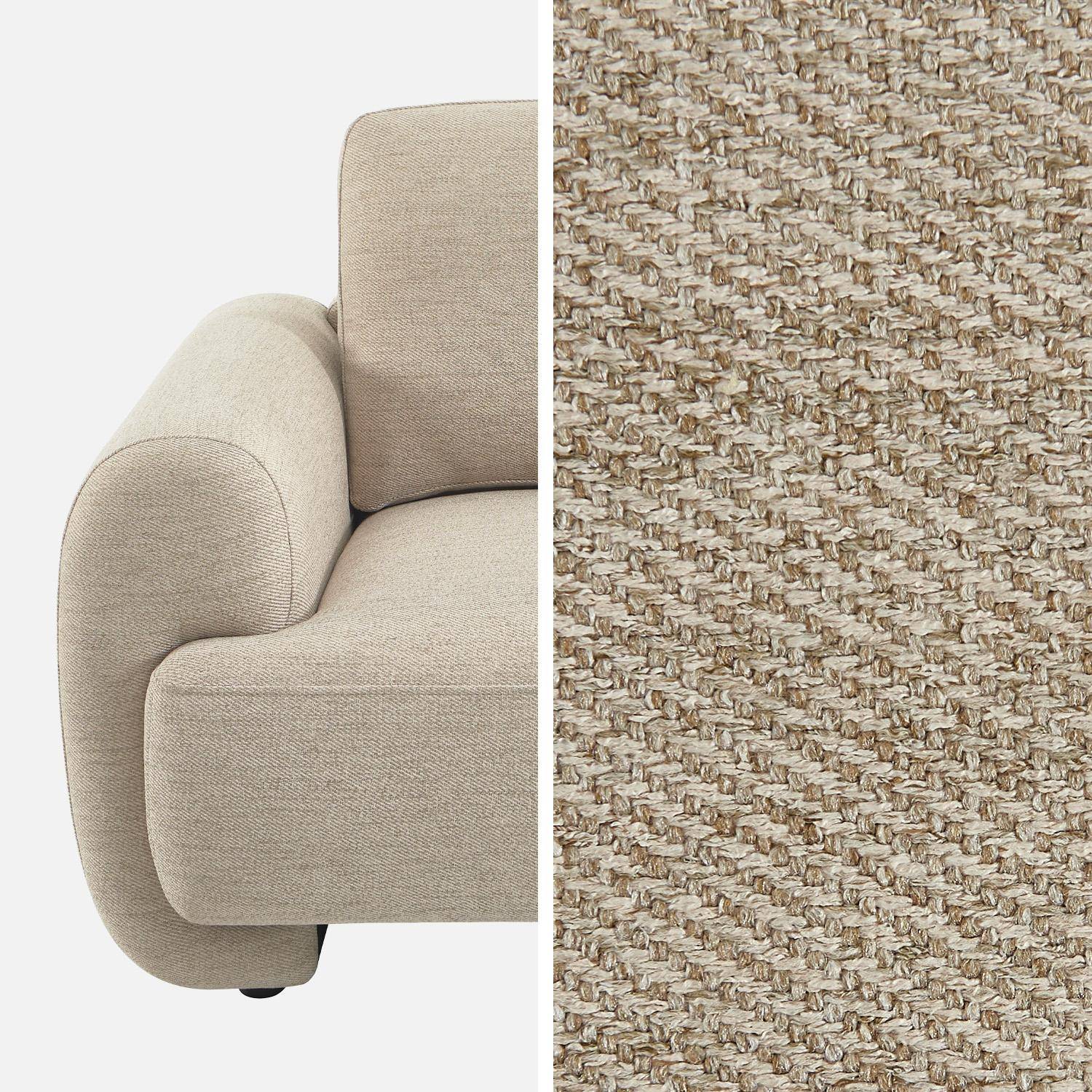 Sofá de tela, de 2 plazas  Beige - 174x88x78 cm,sweeek,Photo5