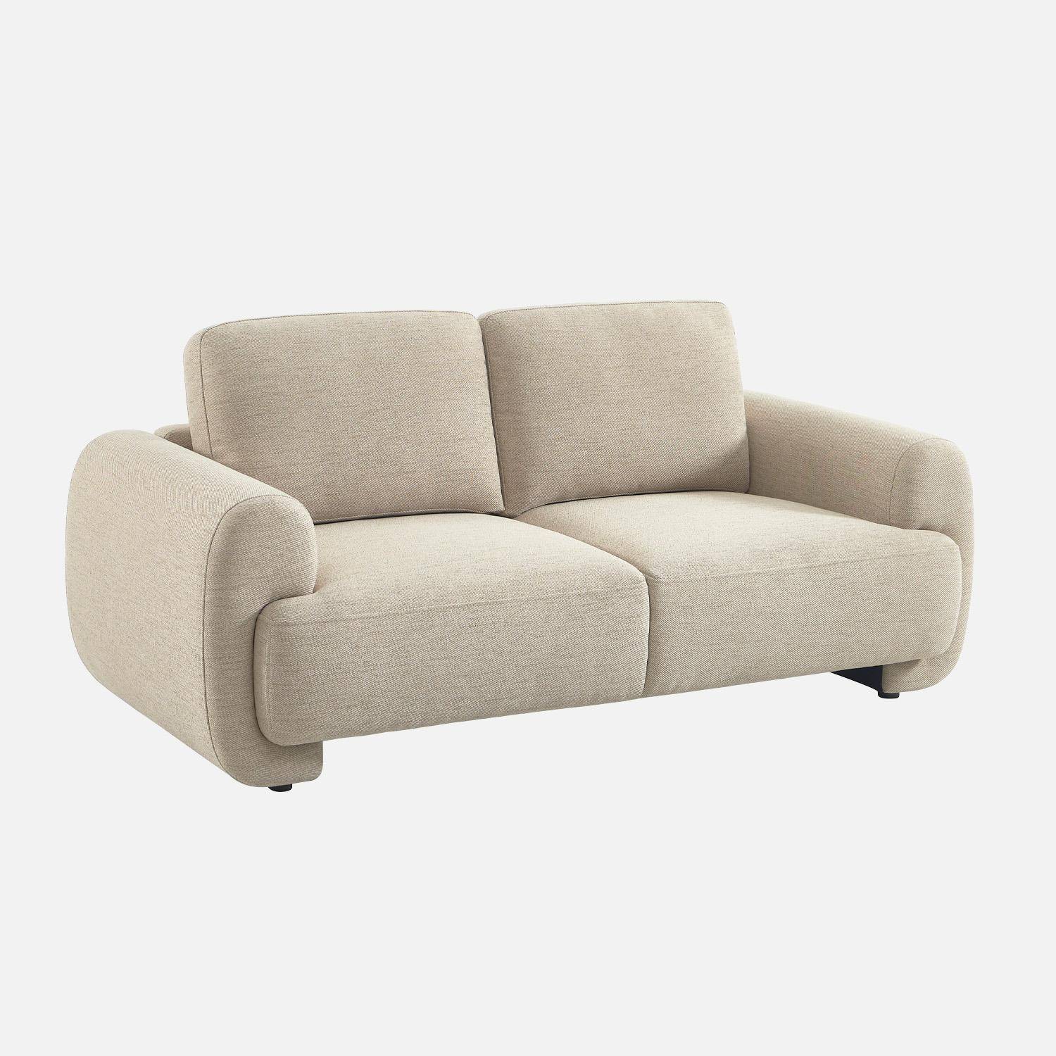 Sofá de tela, de 2 plazas  Beige - 174x88x78 cm Photo2