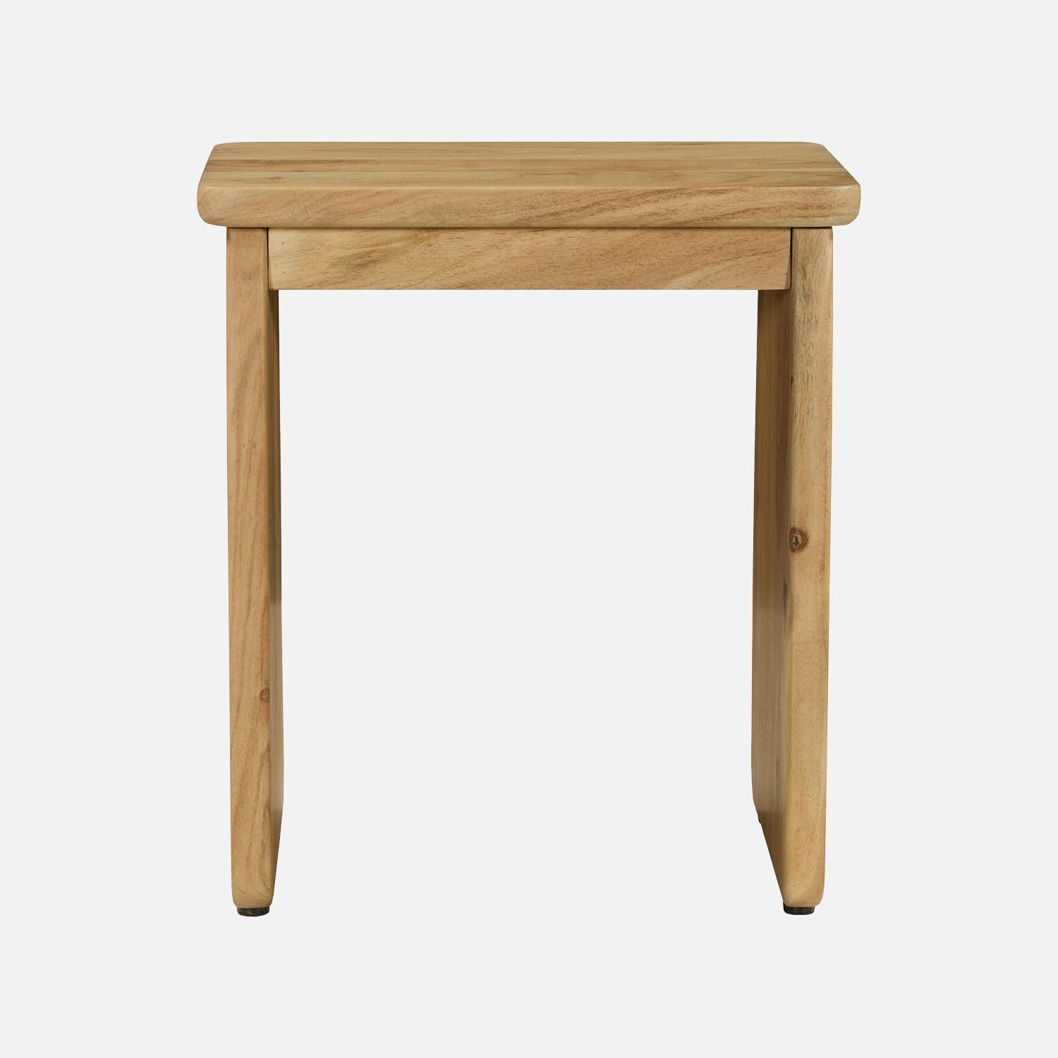Set di 2 comodini esotici in legno di acacia Marrone naturale - 40x30x45 cm,sweeek,Photo3