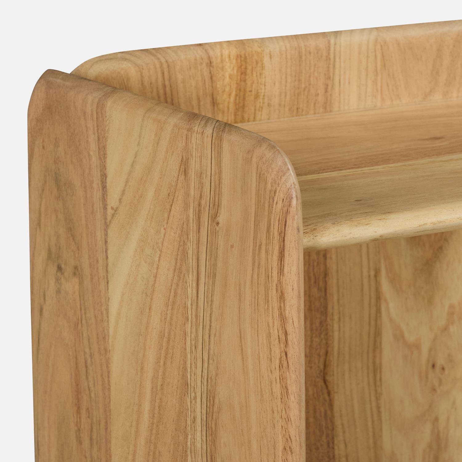 Lot de 2 tables de chevet exotique bois d'acacia 2 niveaux naturel - Tara Photo6