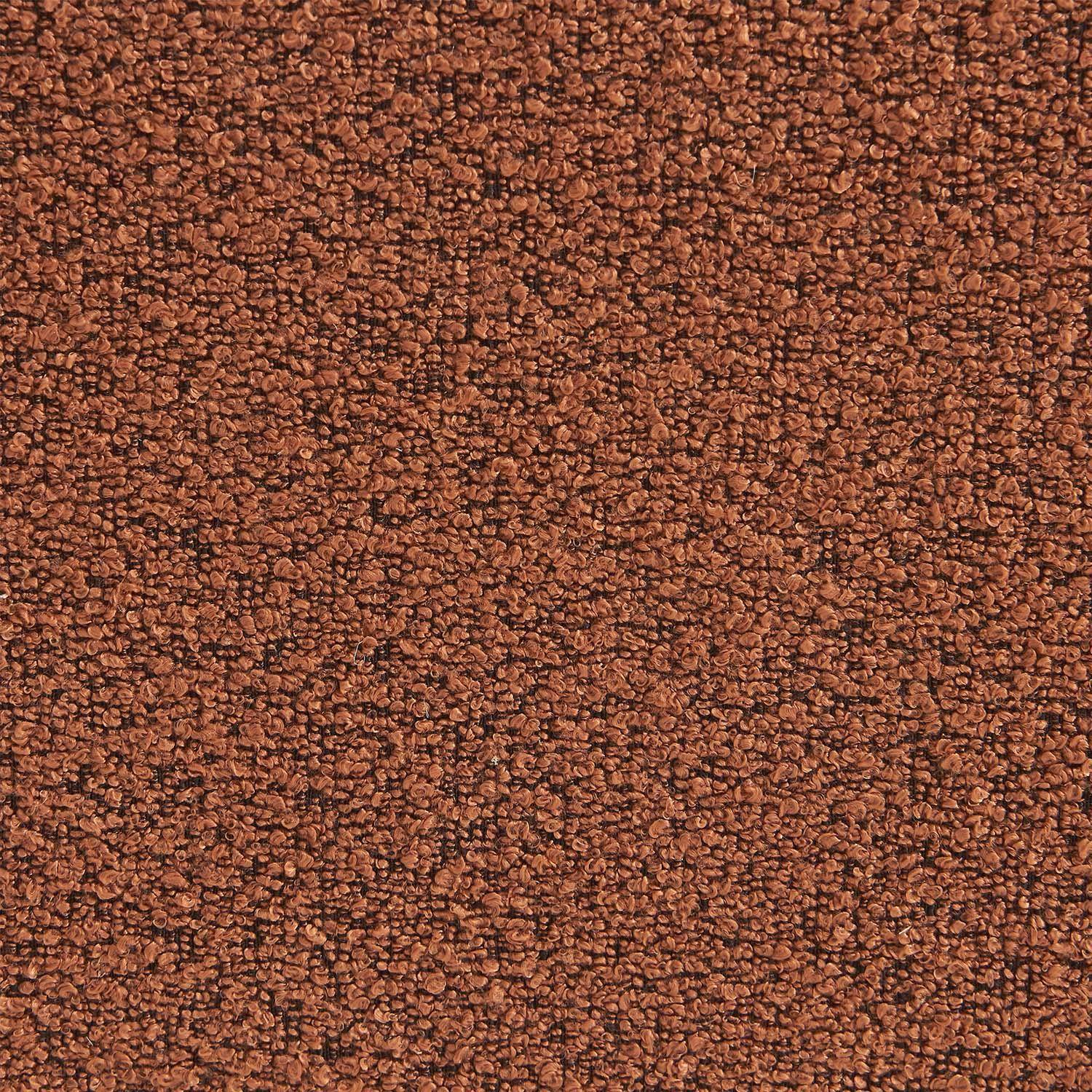 Sessel mit strukturiertem Bouclé-Bezug und Hocker terrakotta - Nova Photo4