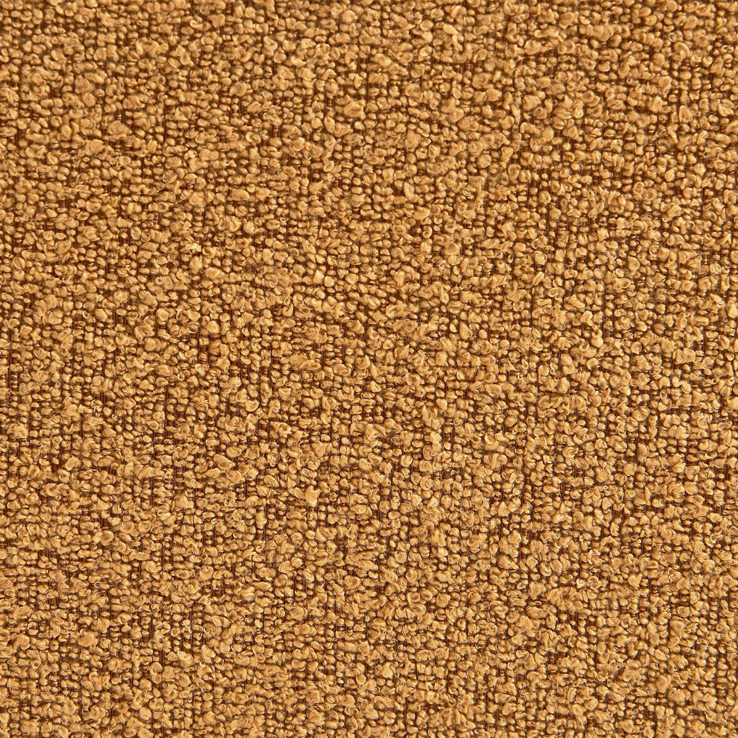 Sessel mit strukturiertem Bouclé-Bezug und Hocker senfgelb - Nova Photo4