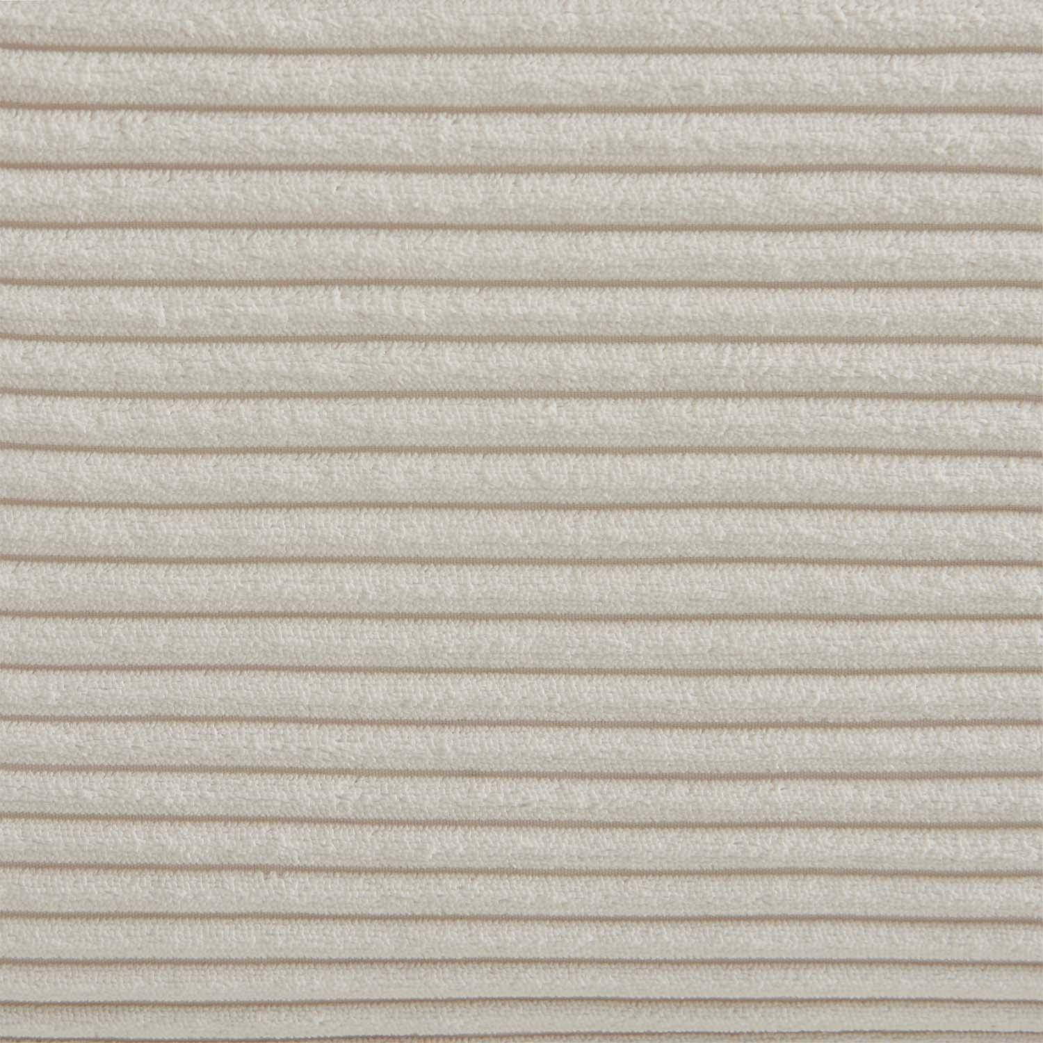 Canapé d'angle modulable 5 places avec repose pied velours côtelé crème - Sokol Photo6