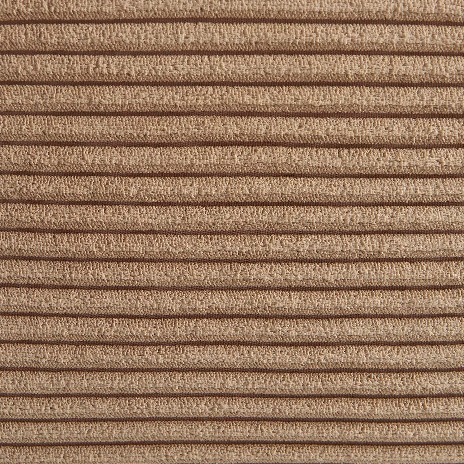 Canapé d'angle modulable 7 places avec repose pied velours côtelé beige foncé - Sokol,sweeek,Photo7