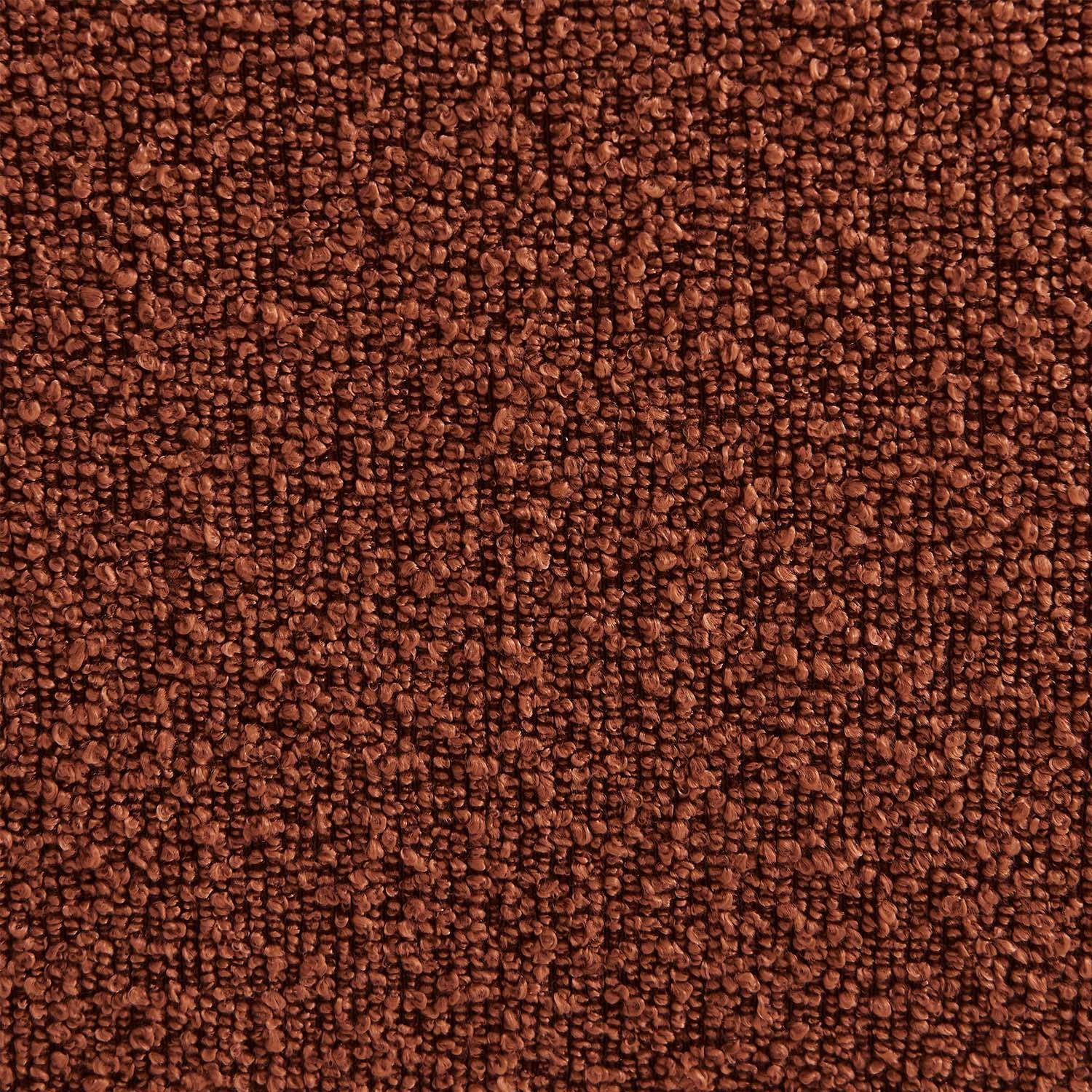 Chauffeuse bouclette texturée 1 place avec repose pieds terracotta - Sokol Photo4