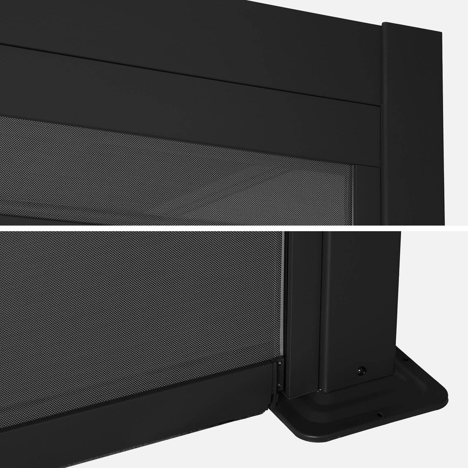 Pergola met lamellendak 6x3m lamellen verstelbaar aluminium en staal met 4 zonneschermen 3m zwart - Palace,sweeek,Photo3